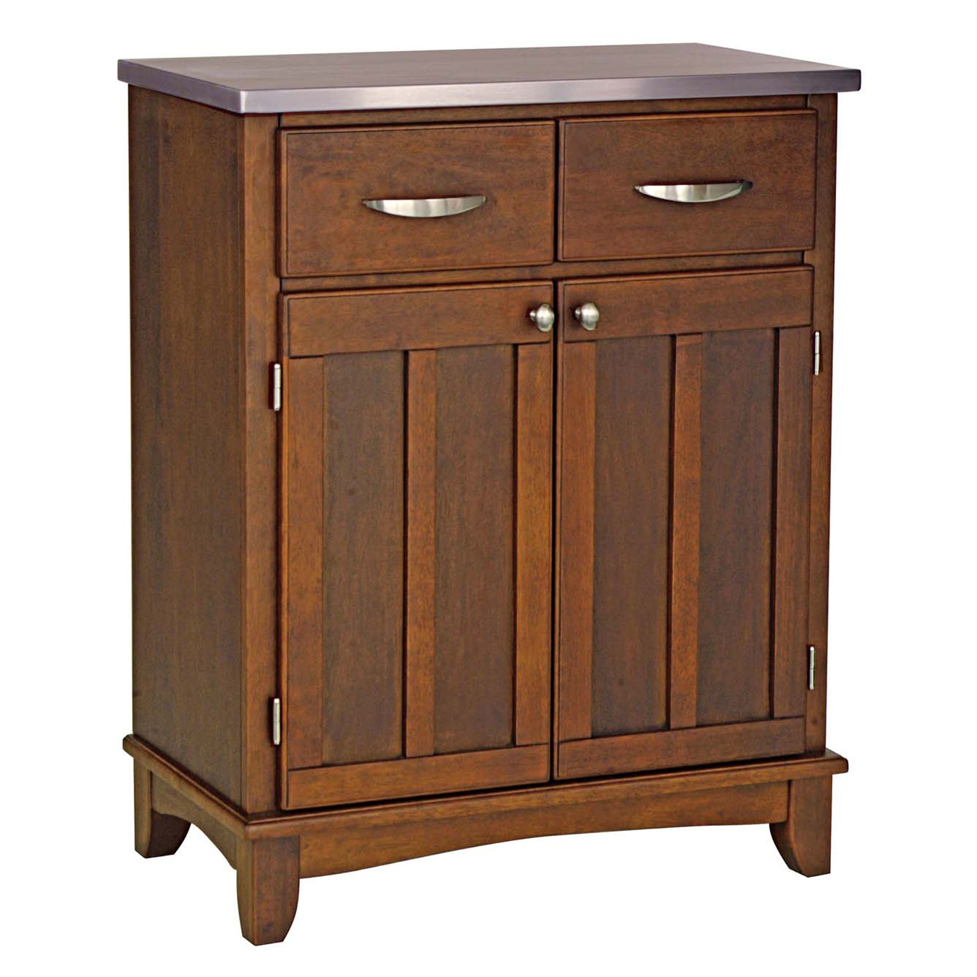 Home Styles 35-1/2"H x 29-1/4"W x 15-7/8"D Buffet with Stainless Steel Top - Cherry Finish at Kmart.com