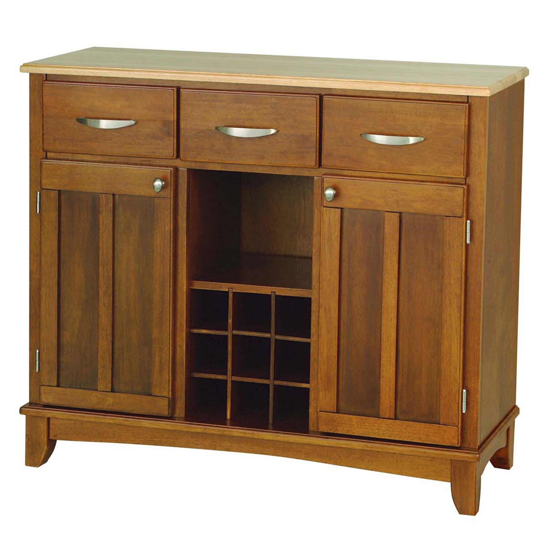 Home Styles Large 35-1/2"H x 41-3/4"W x 16-3/8"D Buffet with Solid Wood Top - Cottage Oak Finish at Kmart.com