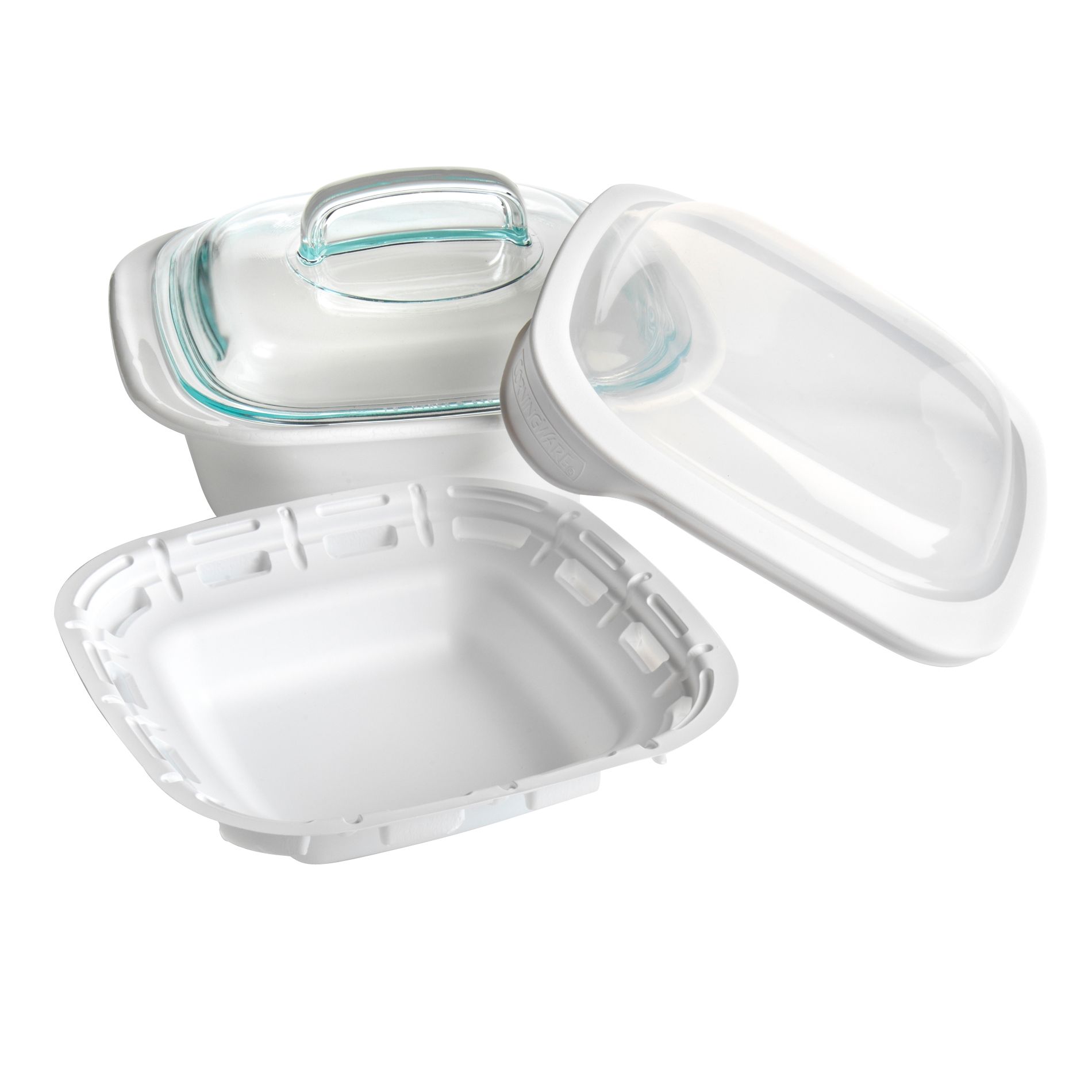 CorningWare 1078890 Simply Lite 1.5qt 3piece Container with Glass