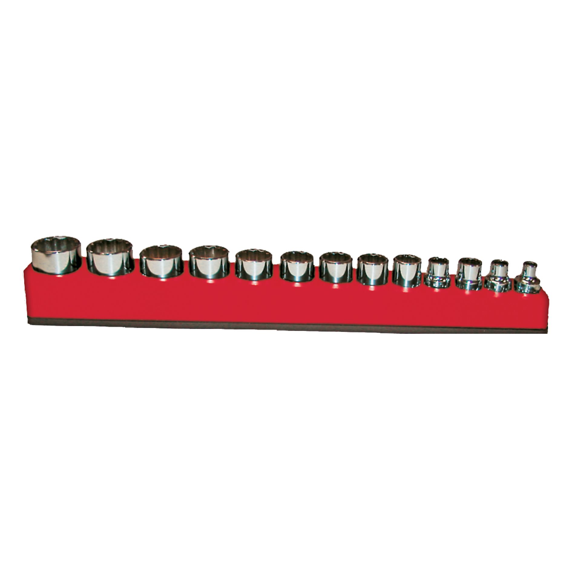 Mechanics Time Savers 12-Piece 3/8 dr. Shallow Magna Caddy - Red