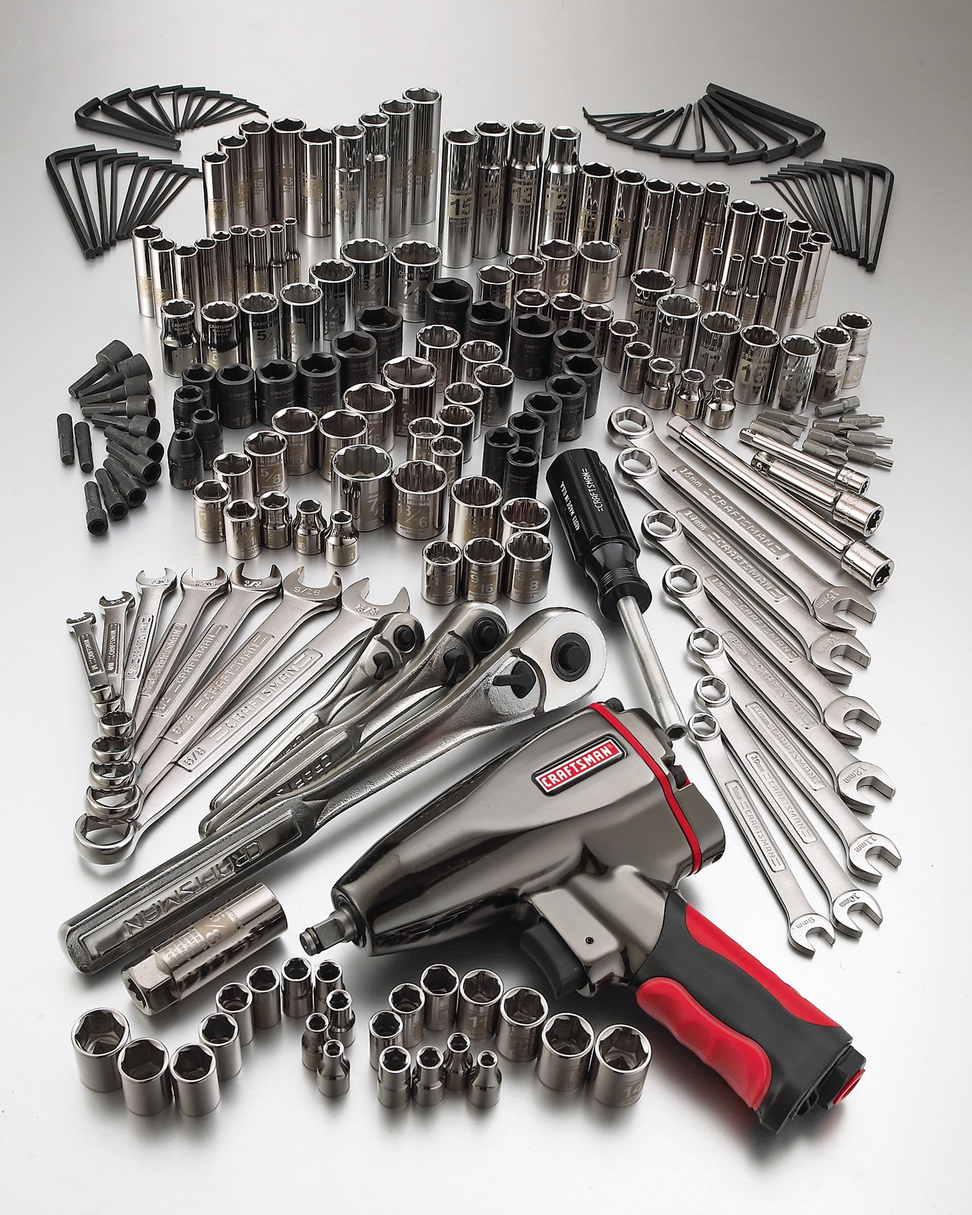 Craftsman 214 pc. Easy-to-Read Mechanics Tool Set w/ Impact Sockets and Air Impact Wrench at Craftsman.com