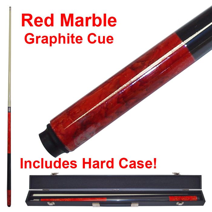 UPC 844296000142 product image for Trademark Red Marble Billard Graphite Pool Cue Stick | upcitemdb.com