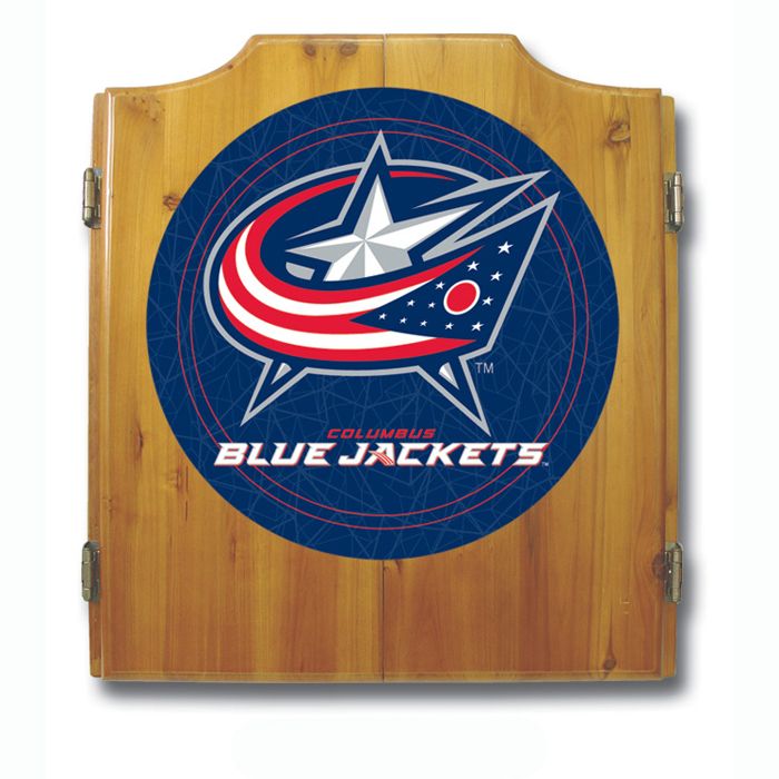 Trademark NHL Columbus Blue Jackets Dart Cabinet including Darts and Board