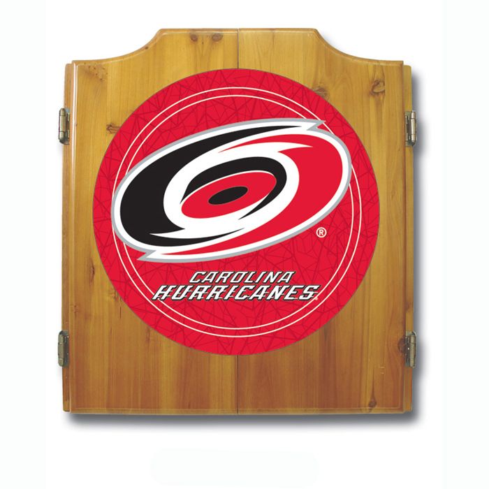 Trademark NHL Carolina Hurricanes Dart Cabinet including Darts and Board