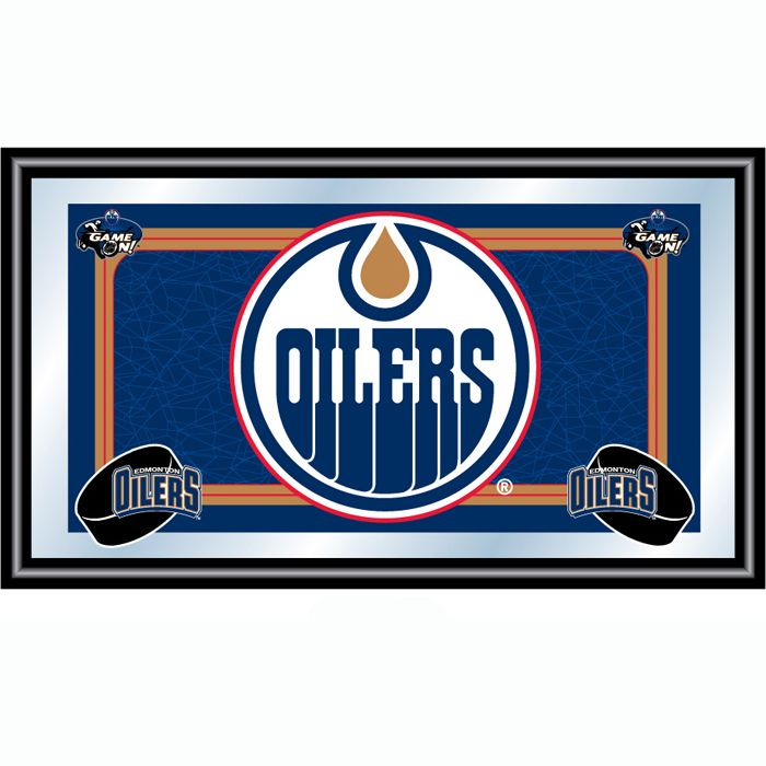 Trademark NHL Edmonton Oilers Framed Team Logo Mirror