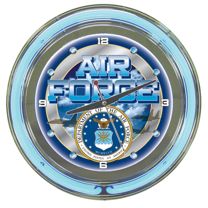Trademark US Air Force Logo Neon Clock - 14 inch Diameter at Kmart.com