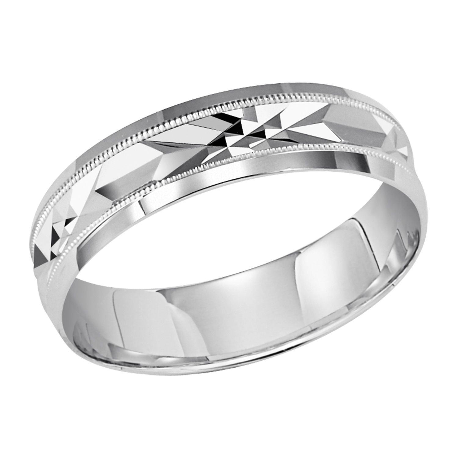 Orange Blossom Milgrain Engraved Ladies 10Kt Wg Wed Band at Kmart.com