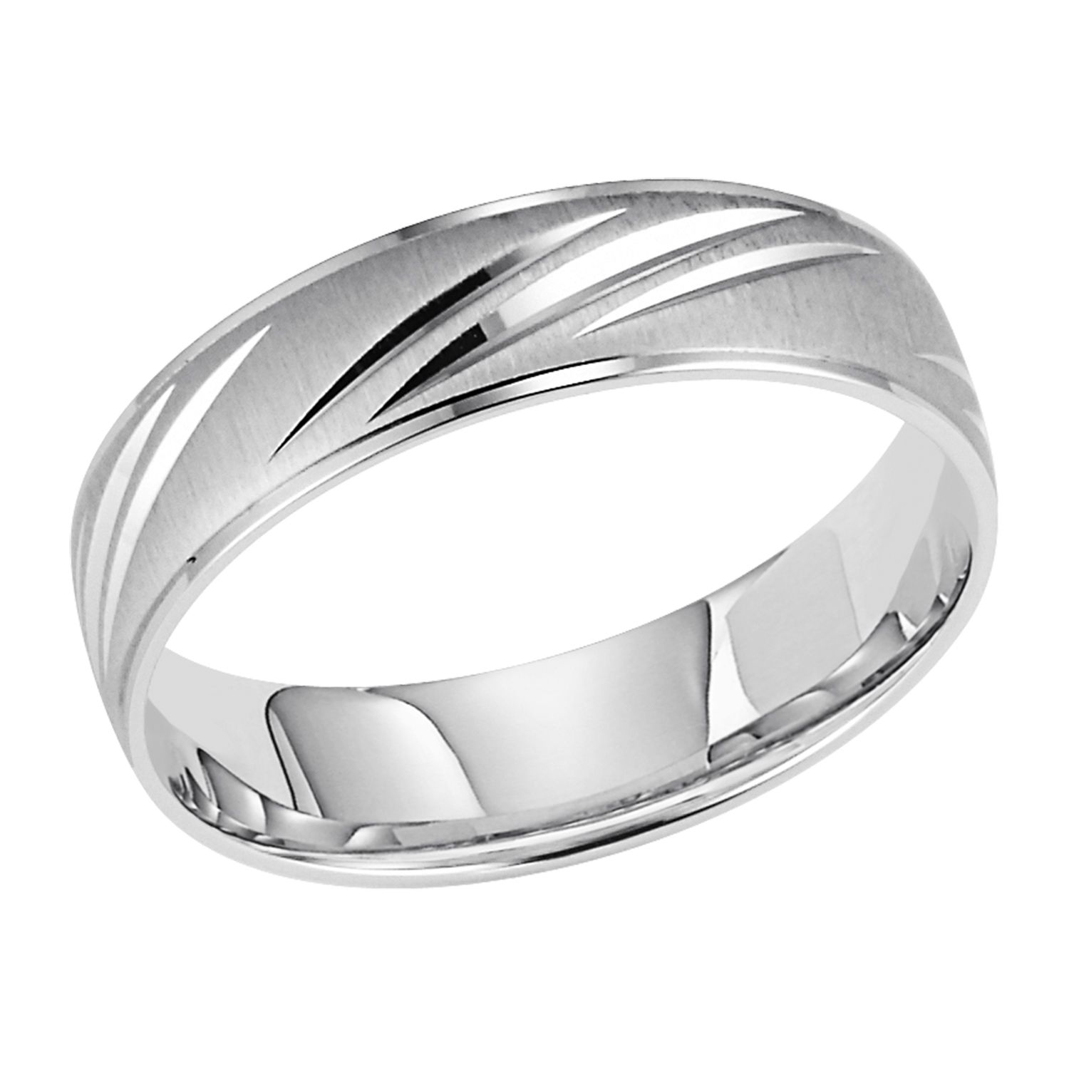 Orange Blossom Slashed Engraved Ladies 10Kt Wg Wed Band at Kmart.com