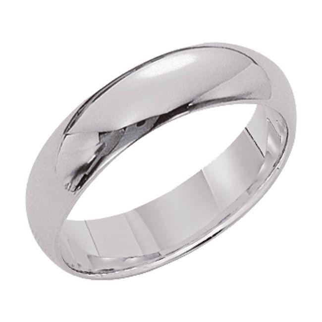 4mm Mens 14Kt White Gold Wed Band