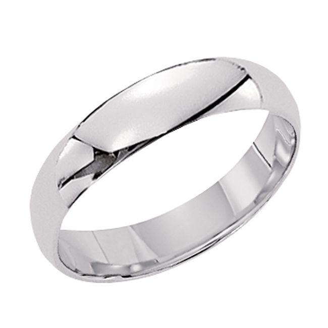 3mm Mens 14Kt White Gold Wed Band