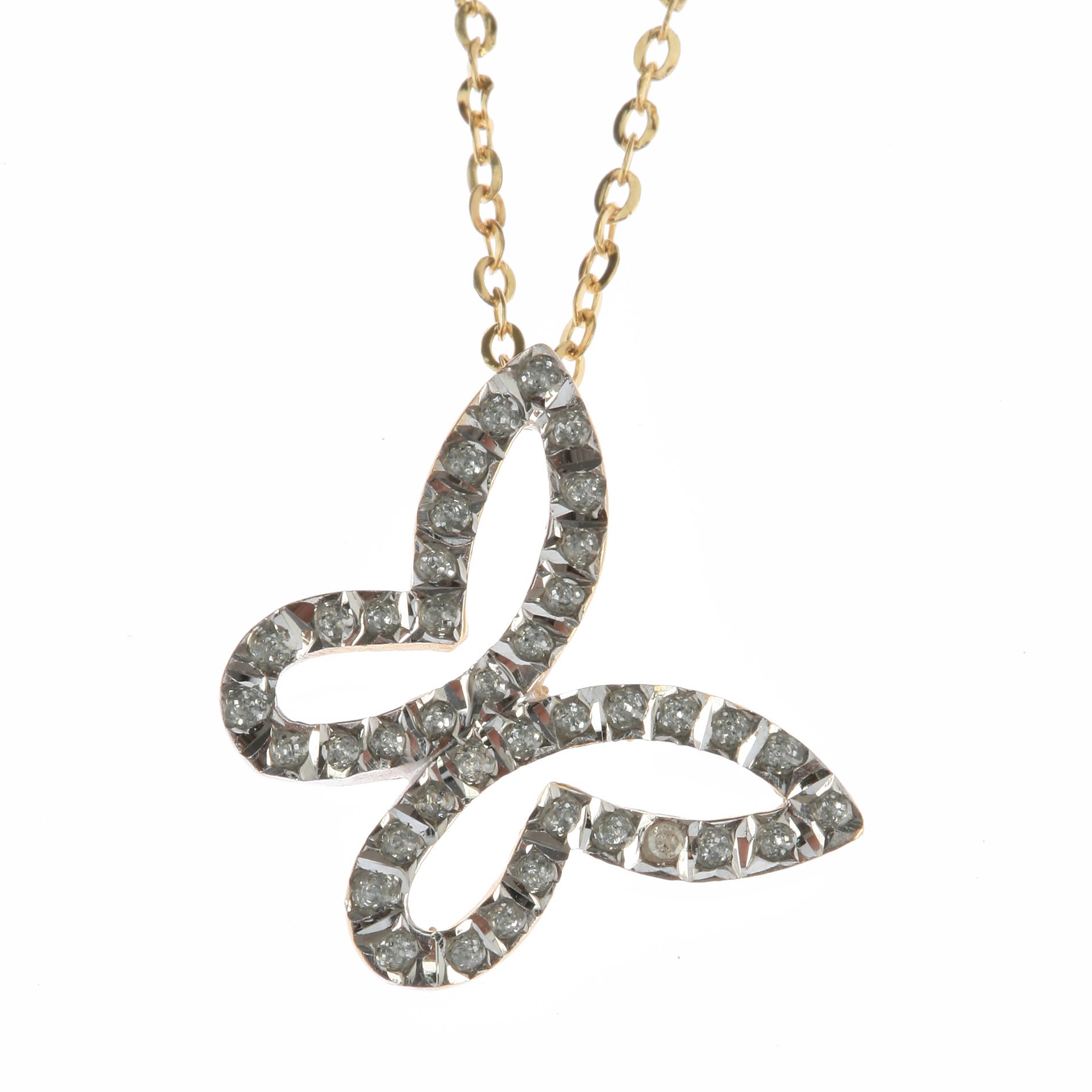 Diamond Fascination 14k Yellow Gold Diamond Accent Butterfly Pendant at Kmart.com