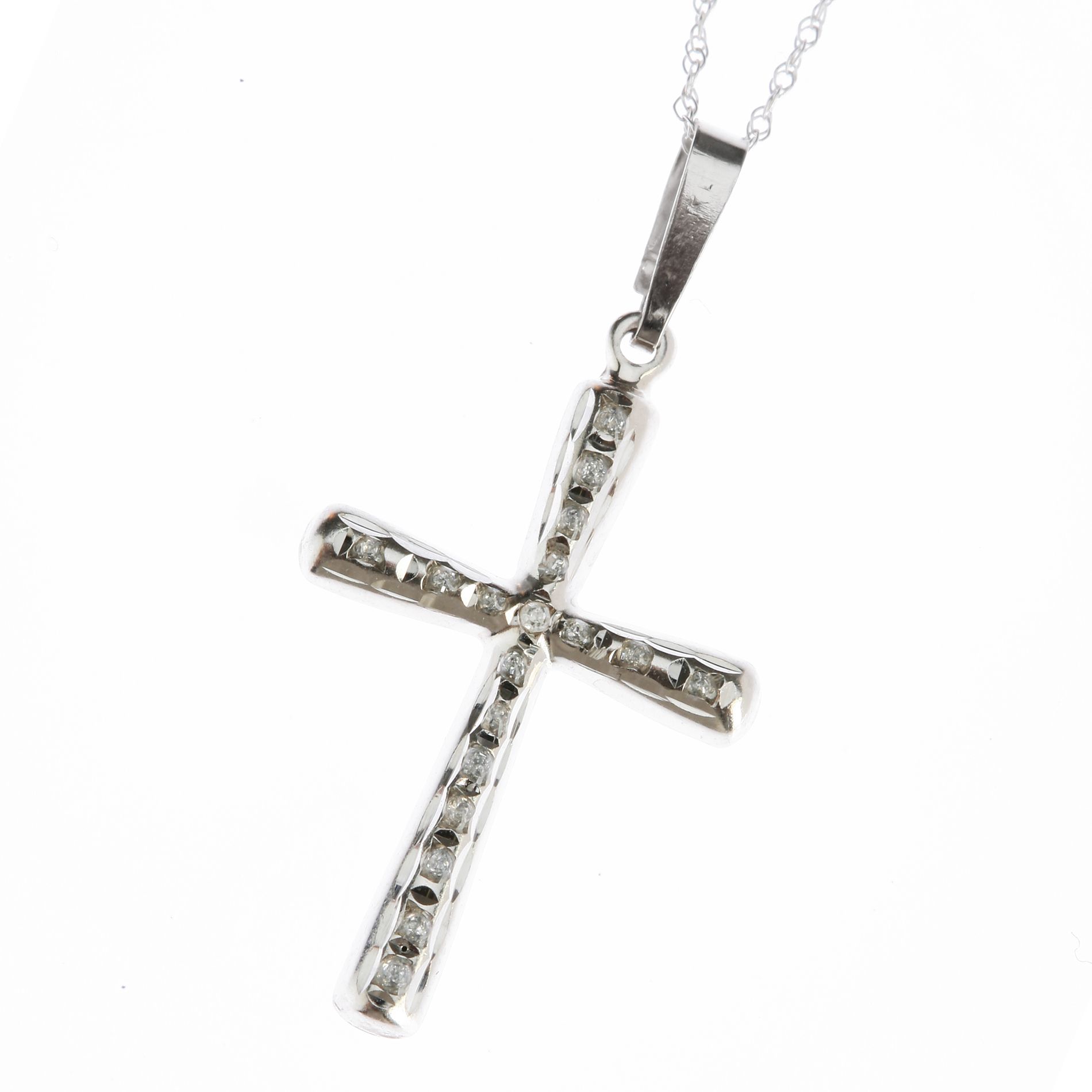 Diamond Fascination 14k White Gold Diamond Accent Cross Pendant at Kmart.com