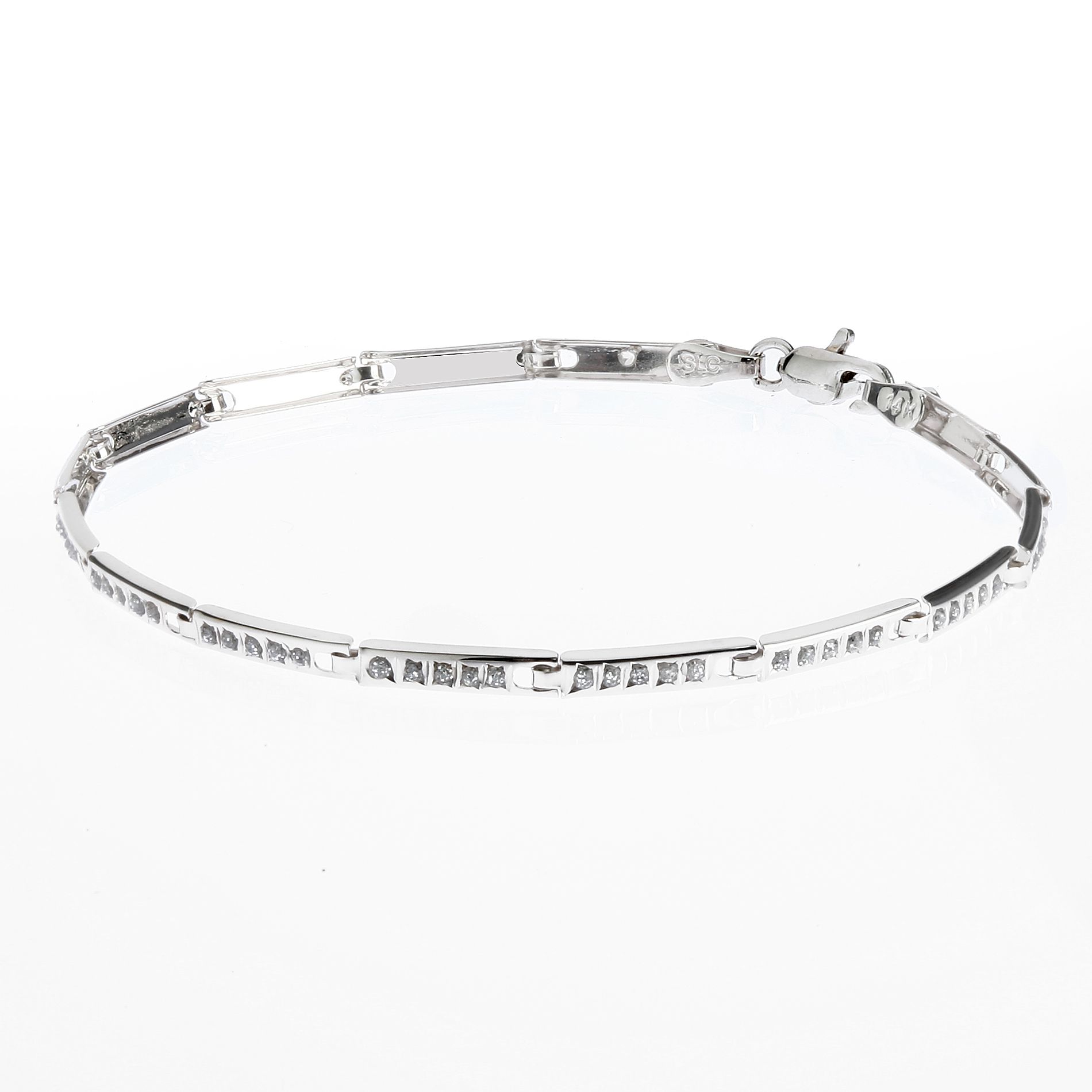 Diamond Fascination 14k White Gold Diamond Accent Line Bracelet at mygofer.com