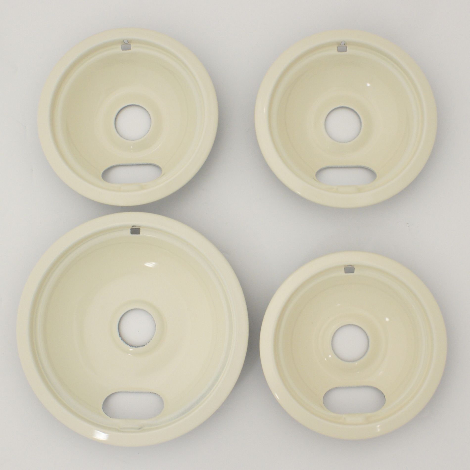 Range Kleen 3 small and 1 large almond porcelain drip pans - 4 pack at Sears.com
