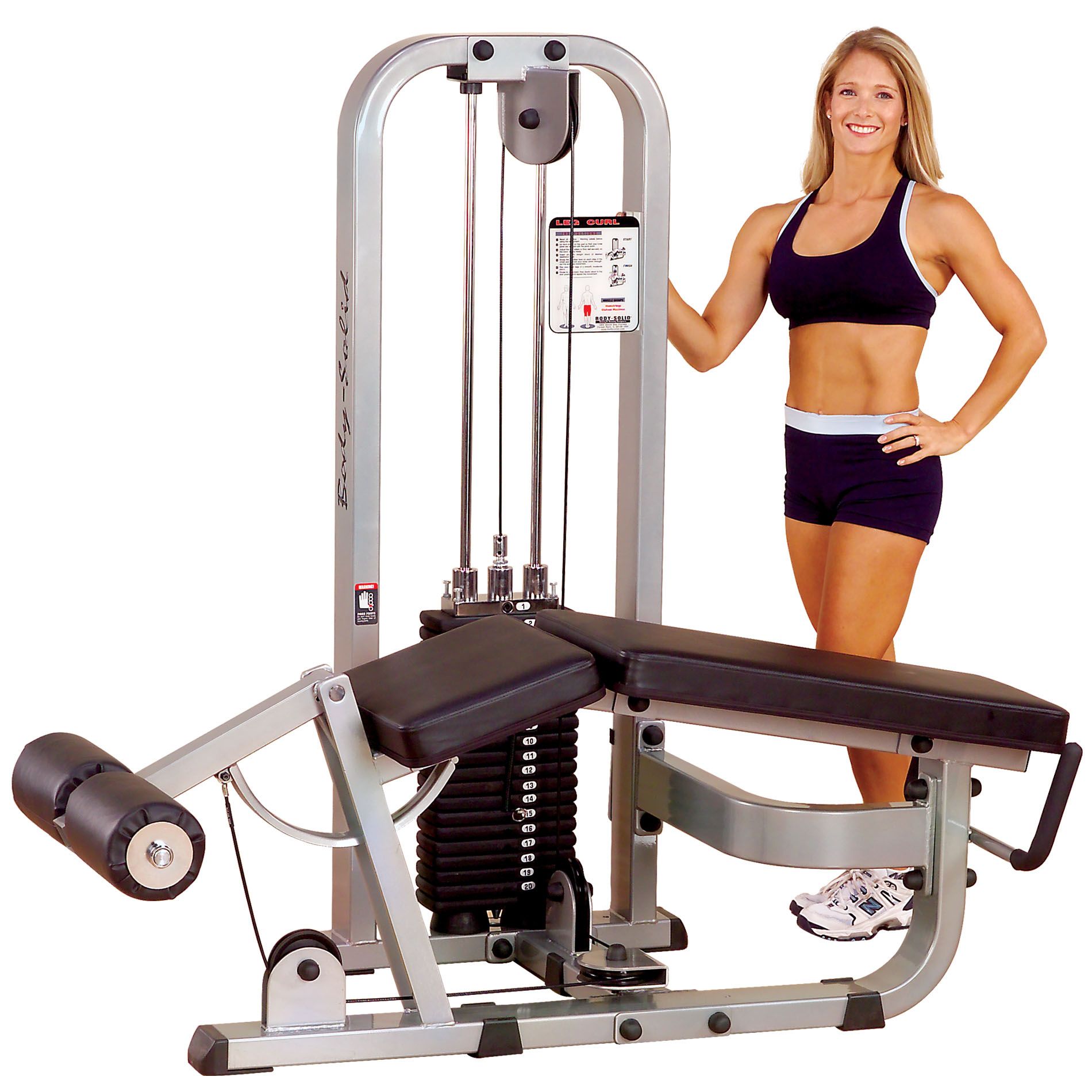 Body Solid Pro Clubline Leg Curl w/210lb stack at Kmart.com