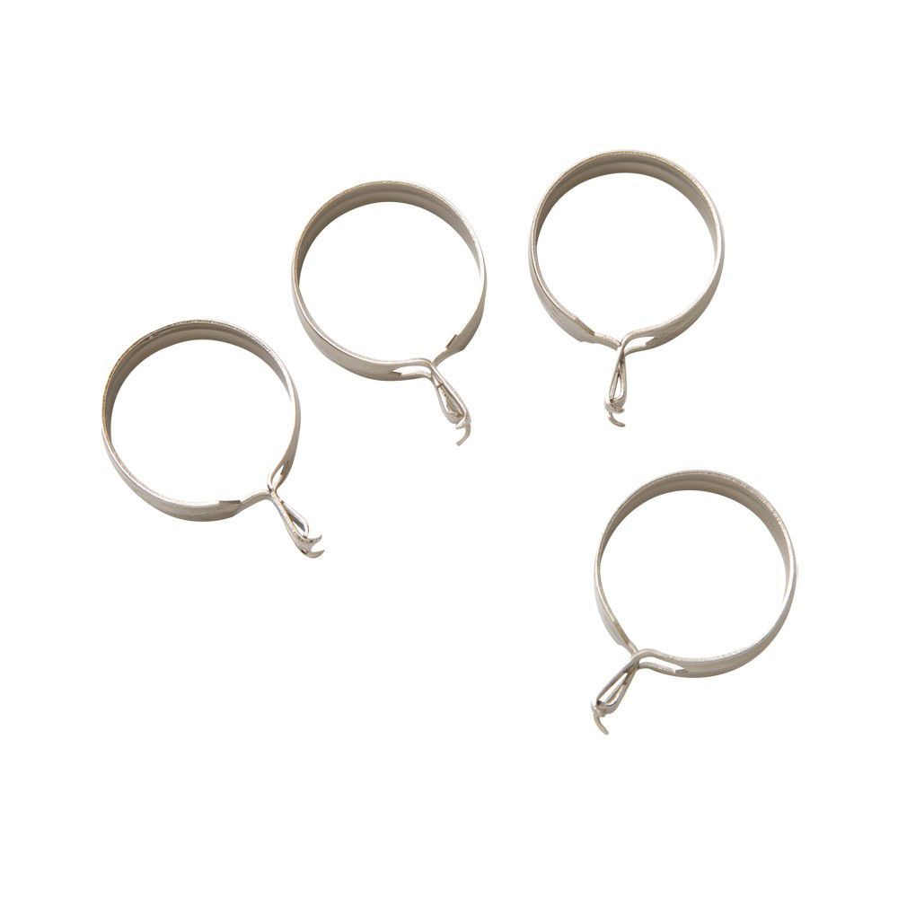 Essential Home 1" Round Cafe Curtain Clips, Nickel, 14/Set at Kmart.com
