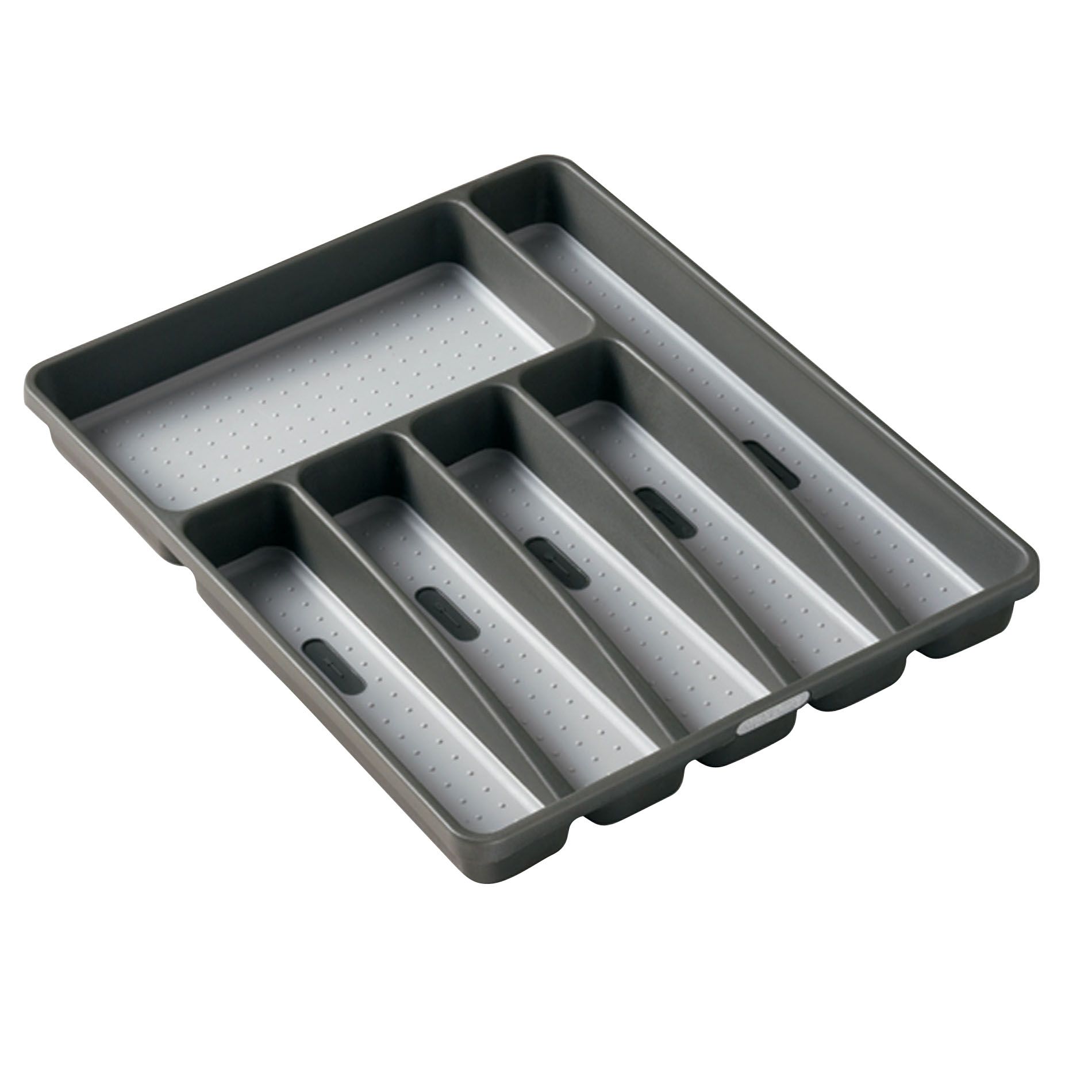  MadeSmart Housewares Six Compartment Large Silverware Tray Granite - DV INTERNATIONAL 