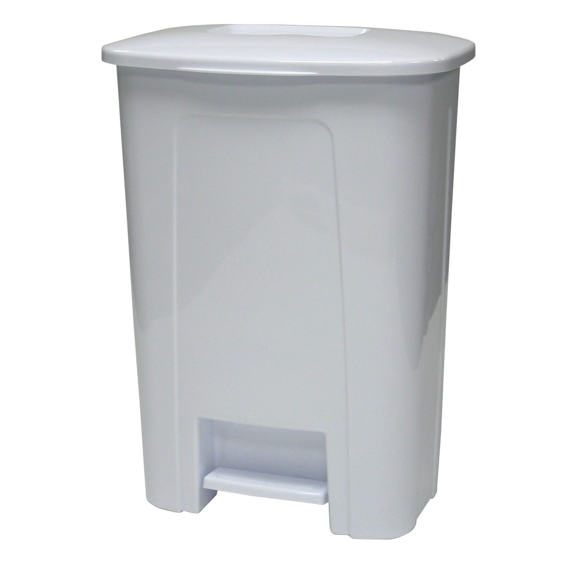 UPC 025947162000 product image for 40 Quart Step On Wastebasket White | upcitemdb.com