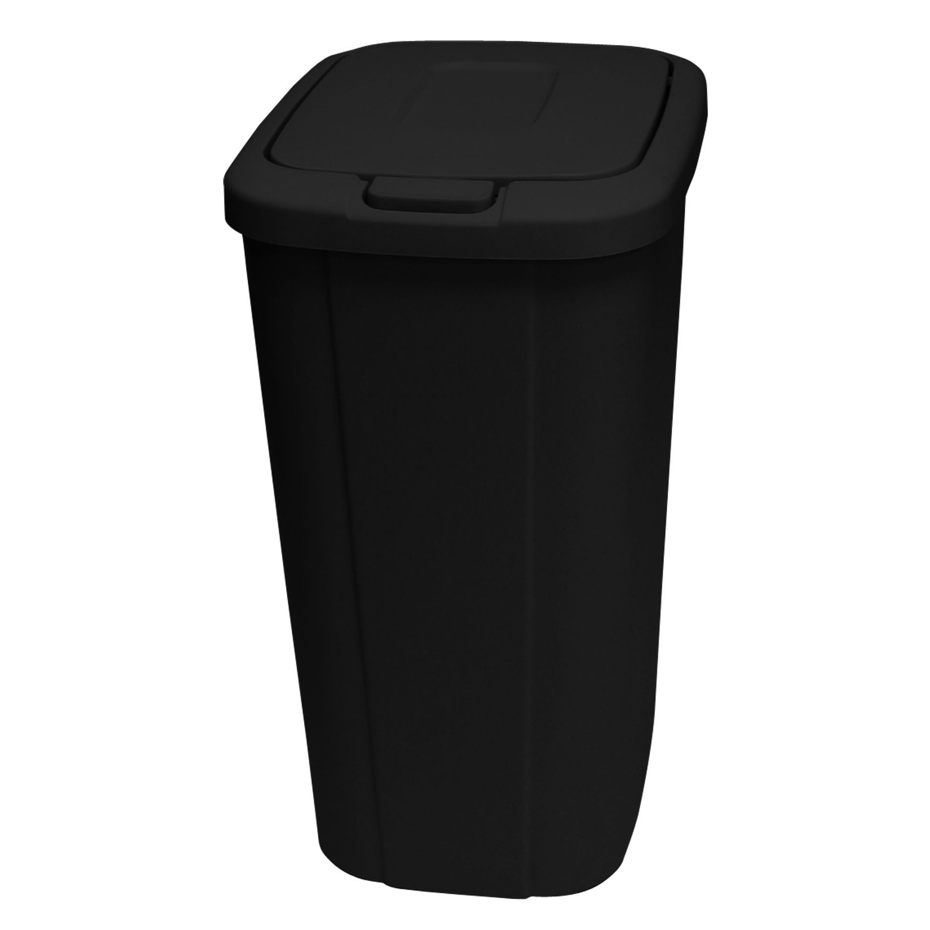 53 Quart Wastebasket With Touch Lid - Black at Kmart.com