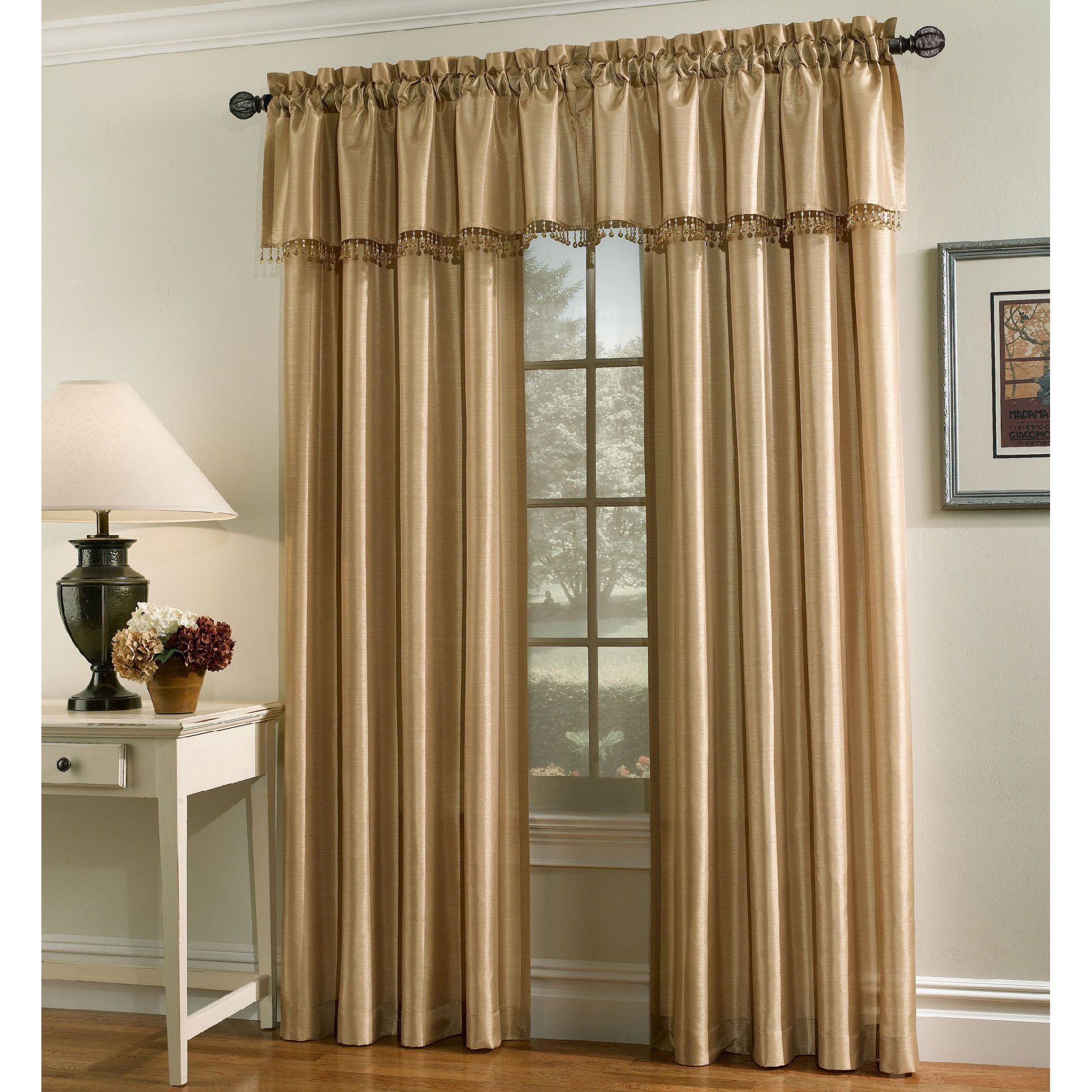 Jaclyn Smith Gold Faux Silk Panel at Kmart.com