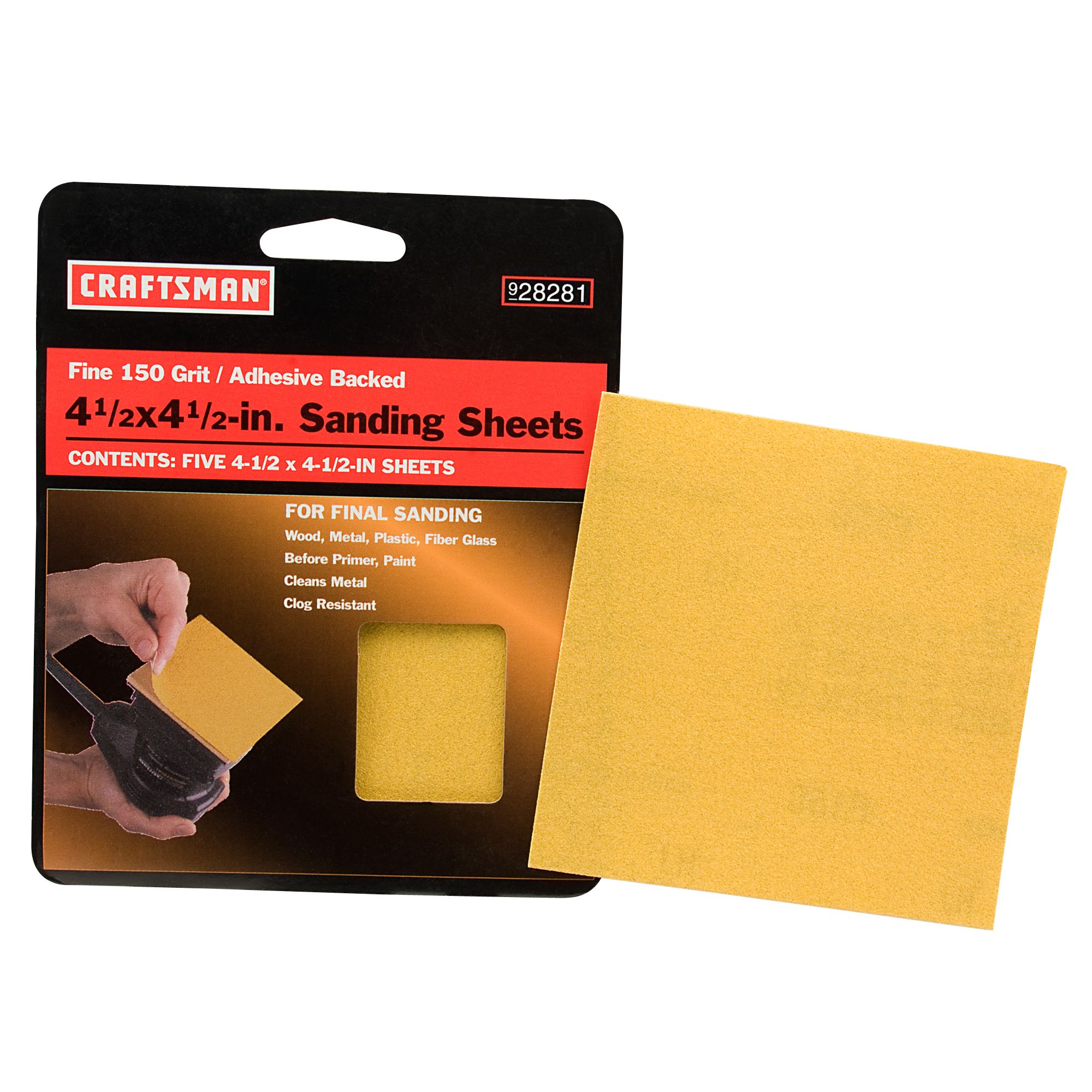 UPC 076607002303 41/2 x 41/2 in. 150 Grit Sanding Sheets, 5 pk