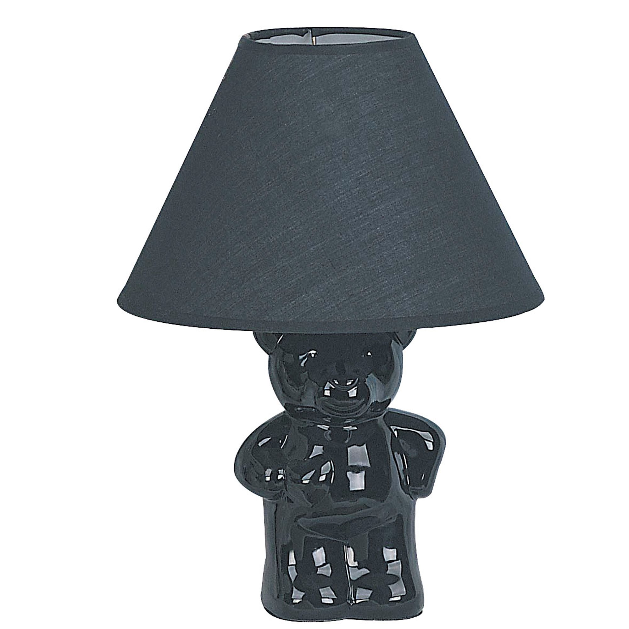 Ore Ceramic Teddy Bear Lamp - Black at Kmart.com