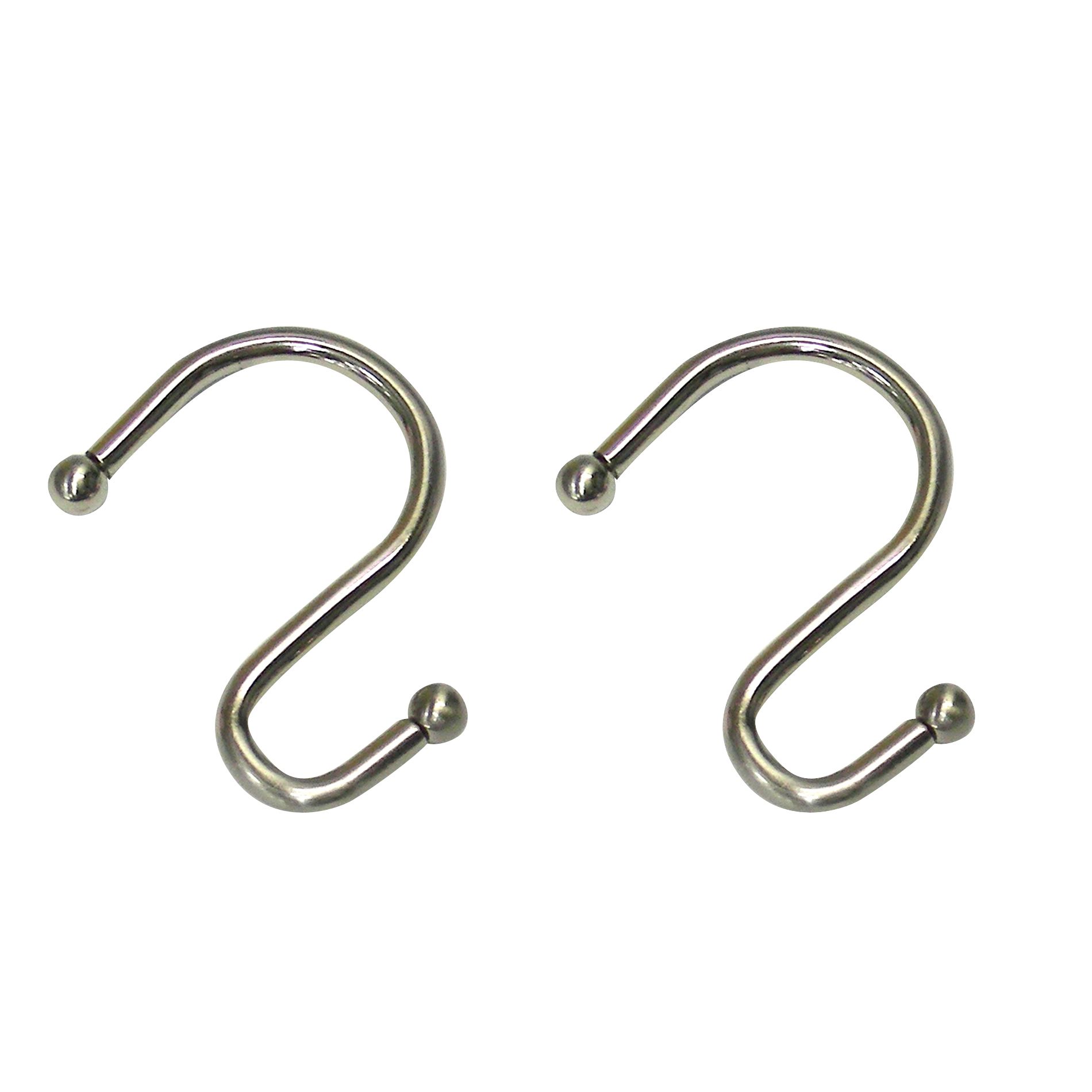 Cannon Metal S Hook Brushed Nickel Shower Curtain Hooks Shop Your Way