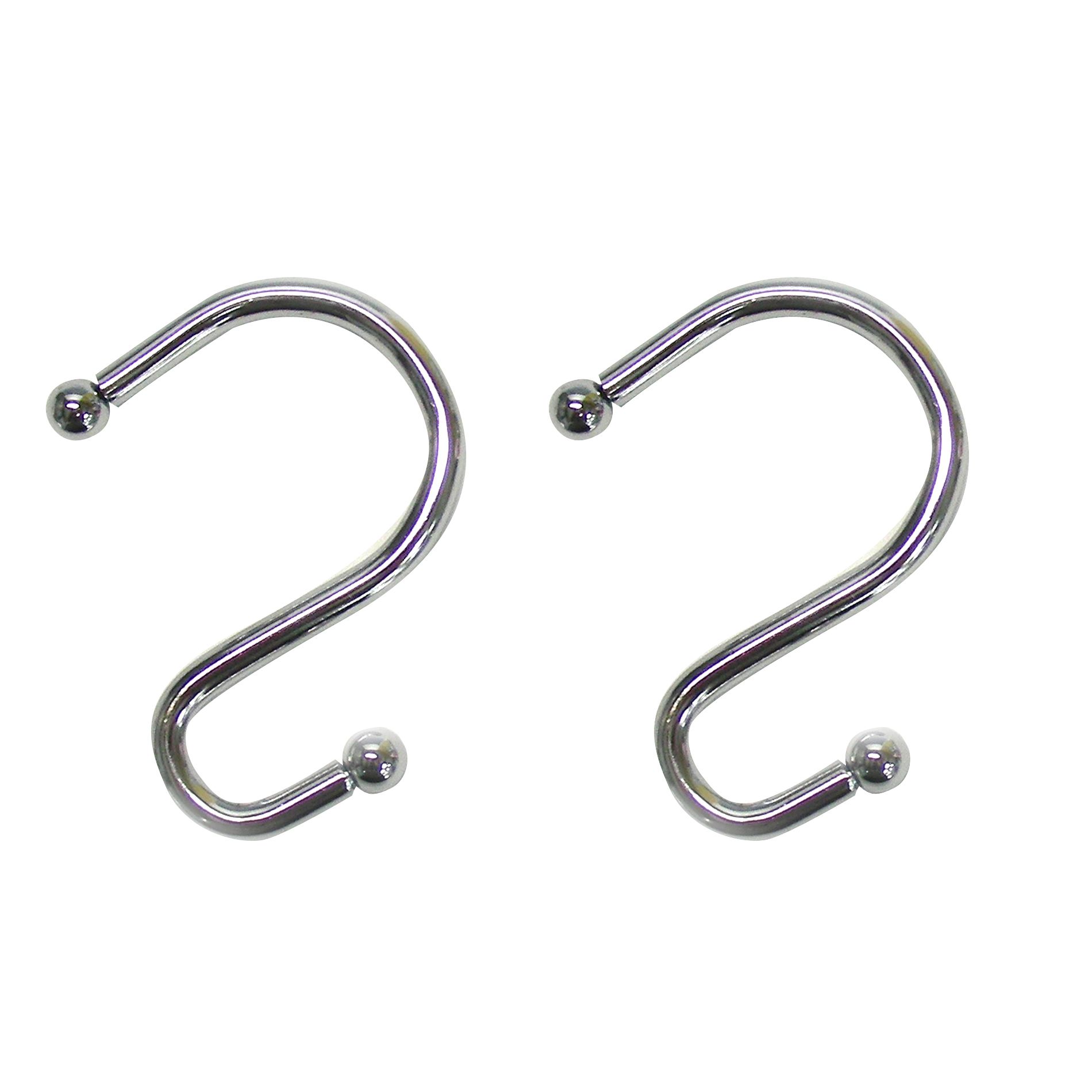 Metal S Hook Chrome Shower Curtain Hooks
