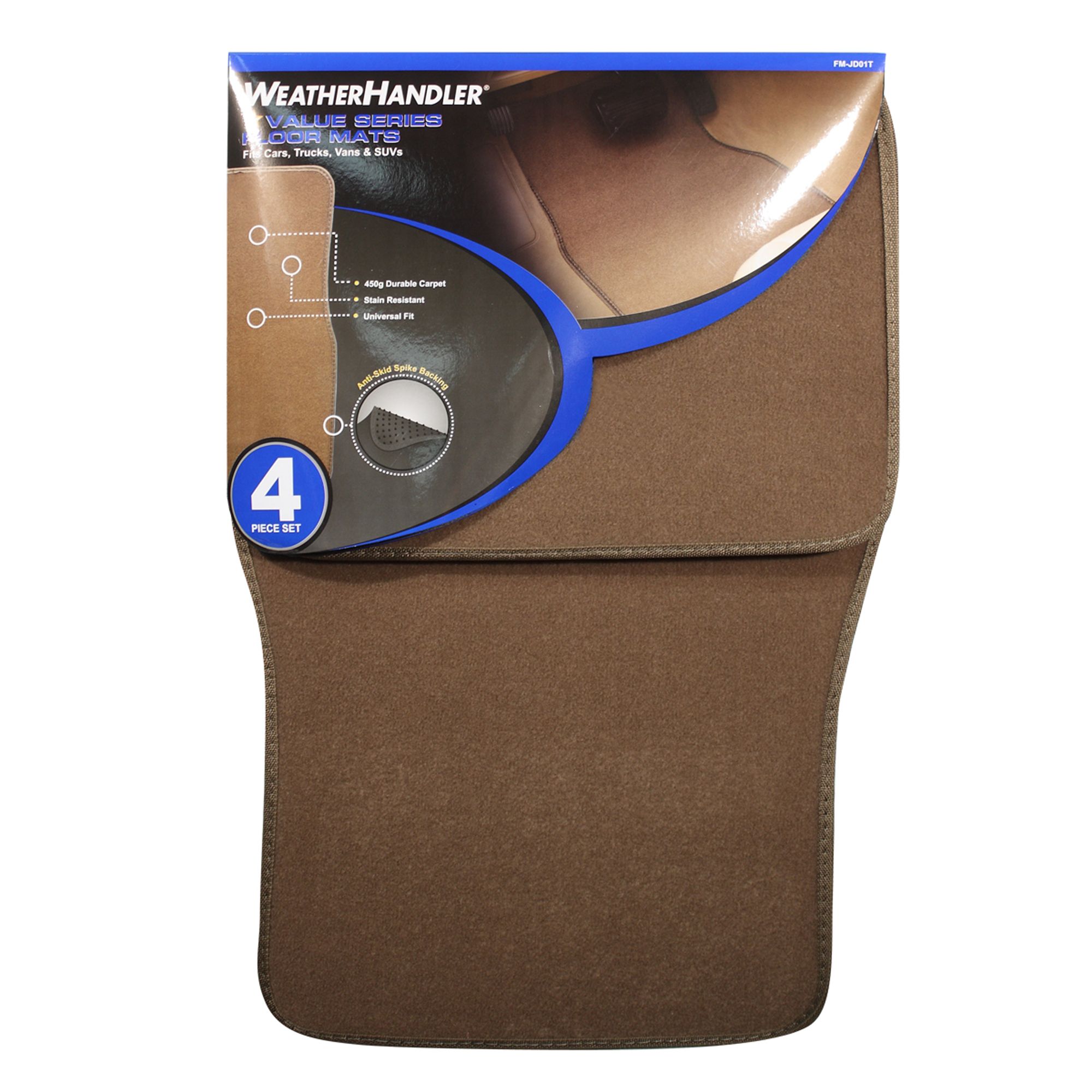 WeatherHandler Tan 4pc Basic Carpet Floor Mat Set at Kmart.com