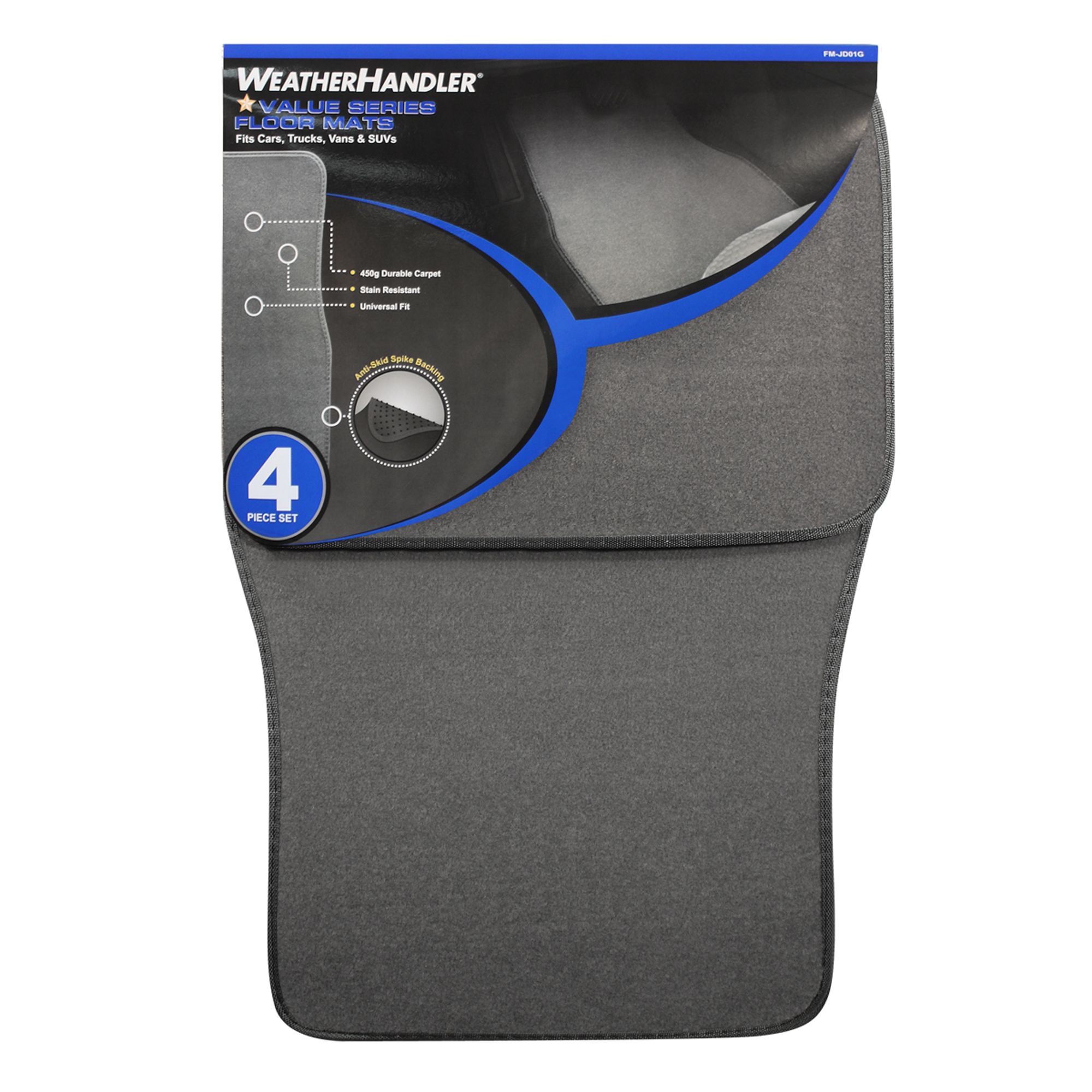WeatherHandler Grey 4pc Basic Carpeted Floor Mat Set at Kmart.com