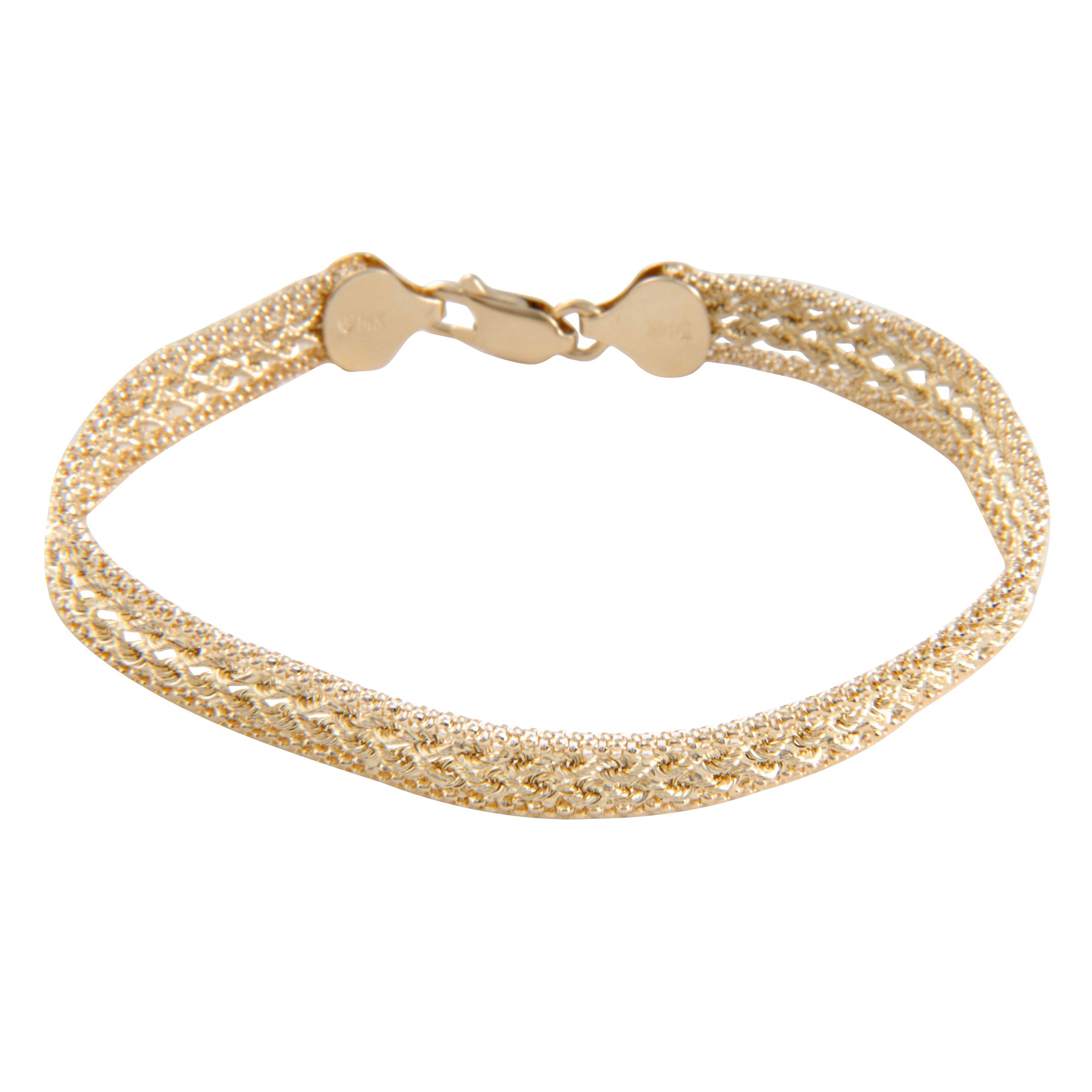 14k Yellow Gold Beaded Edge Bracelet at Sears.com