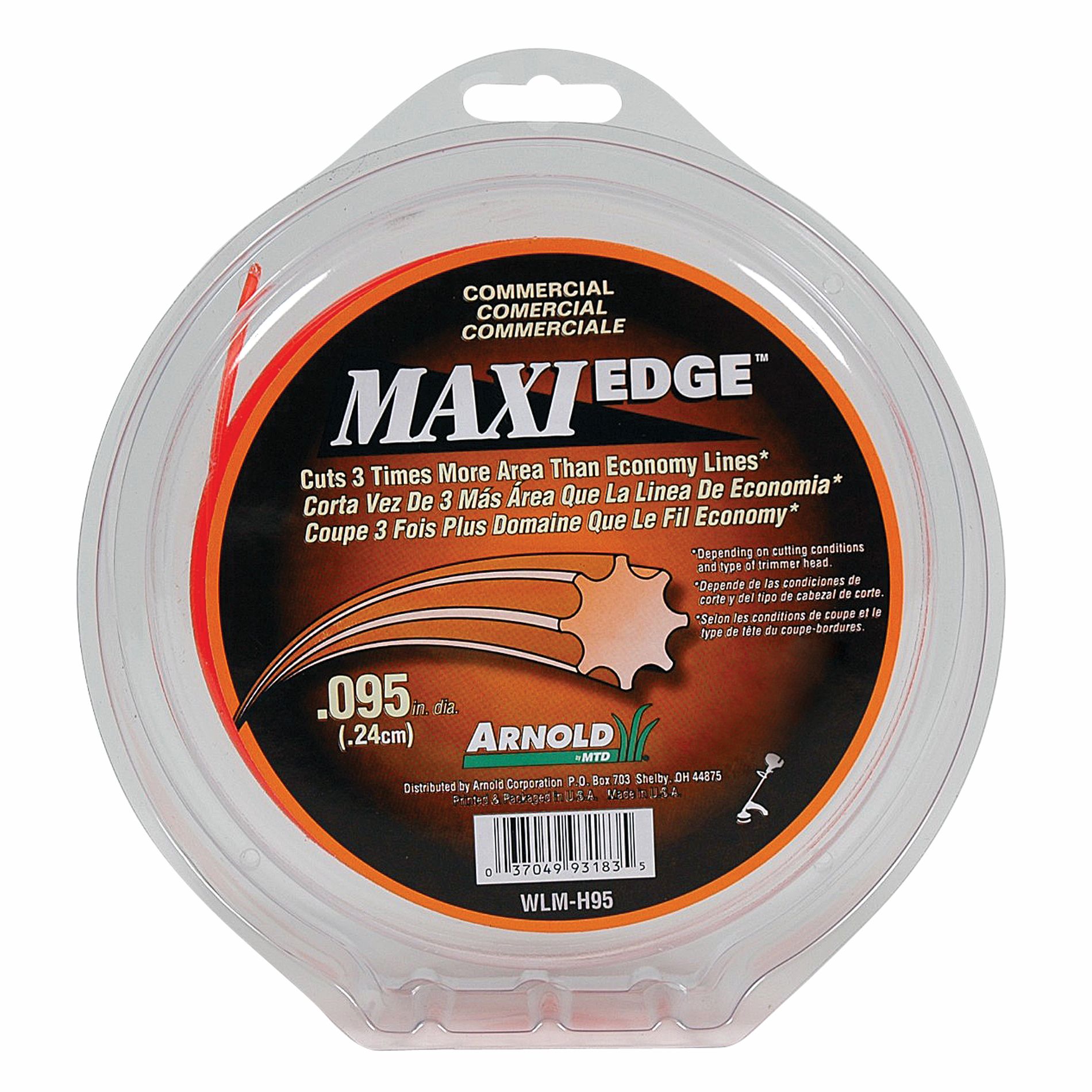 Arnold WLM-H95 MAXI Edge&trade; Trimmer Line, 100 ft. of .095 in. diameter