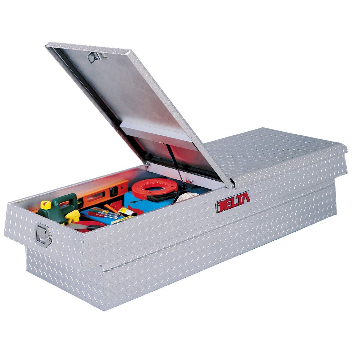 Delta Fullsize Value-Priced Mid-Lid Dual Lid Bright Aluminum Crossover Truck Box