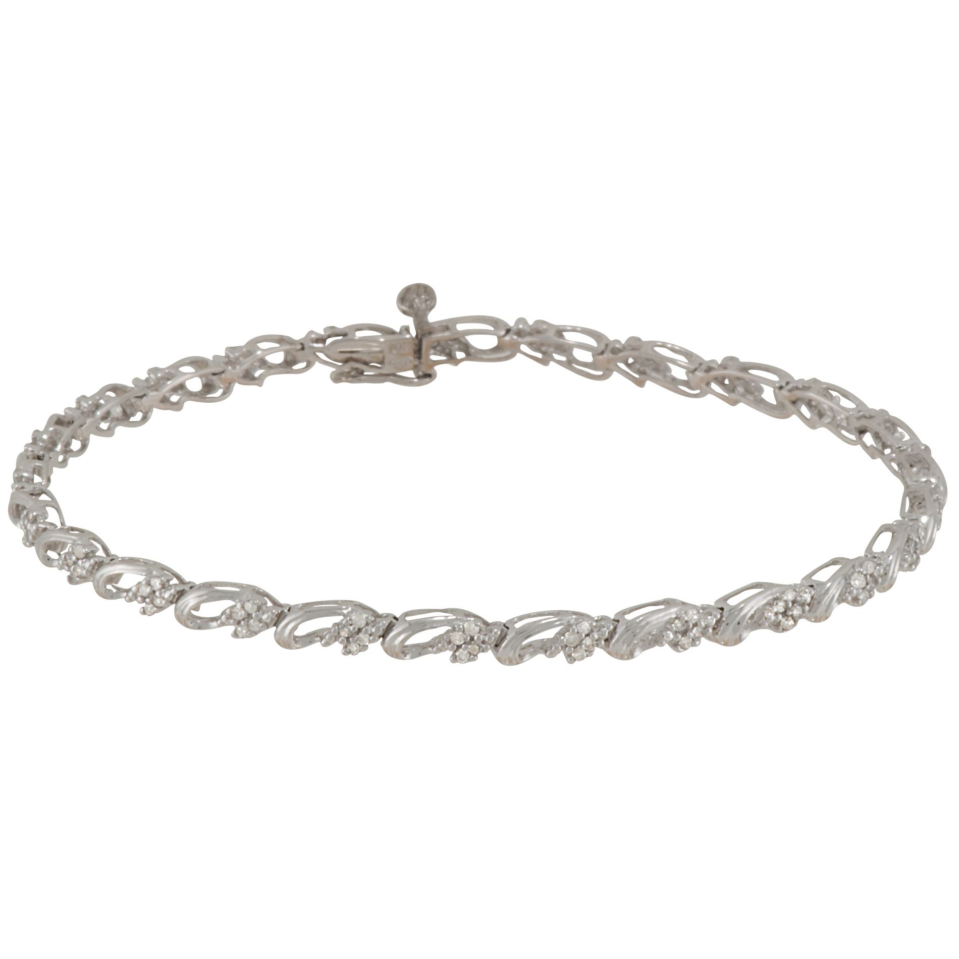 1/2 cttw Round Diamond Bracelet in 10k White Gold at Sears.com