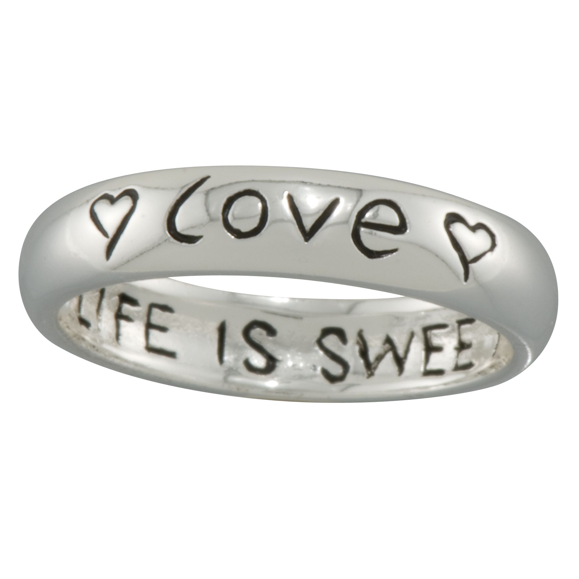 Sterling Silver Life is Sweet Ring - Size 8 at Kmart.com