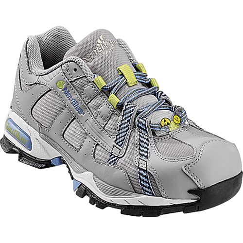 Women's Work Shoes Steel Toe Athletic Grey NI368 Wide Avail