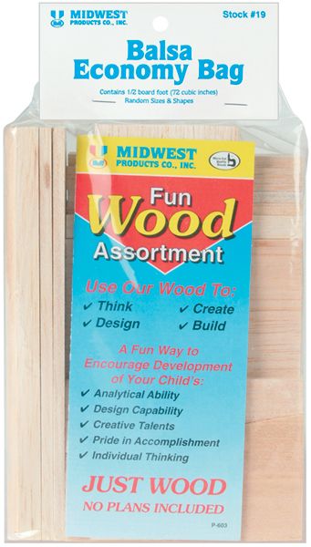 UPC 091157000197 product image for Midwest Balsa Economy Bag | upcitemdb.com