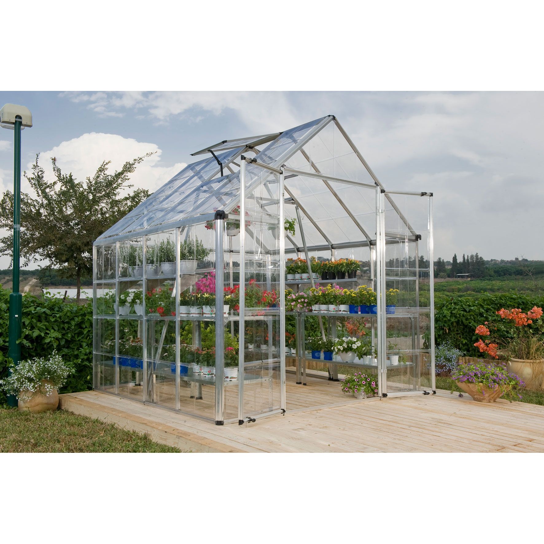 Palram HG8008 Snap and Grow 8 x 8 Greenhouse - Silver