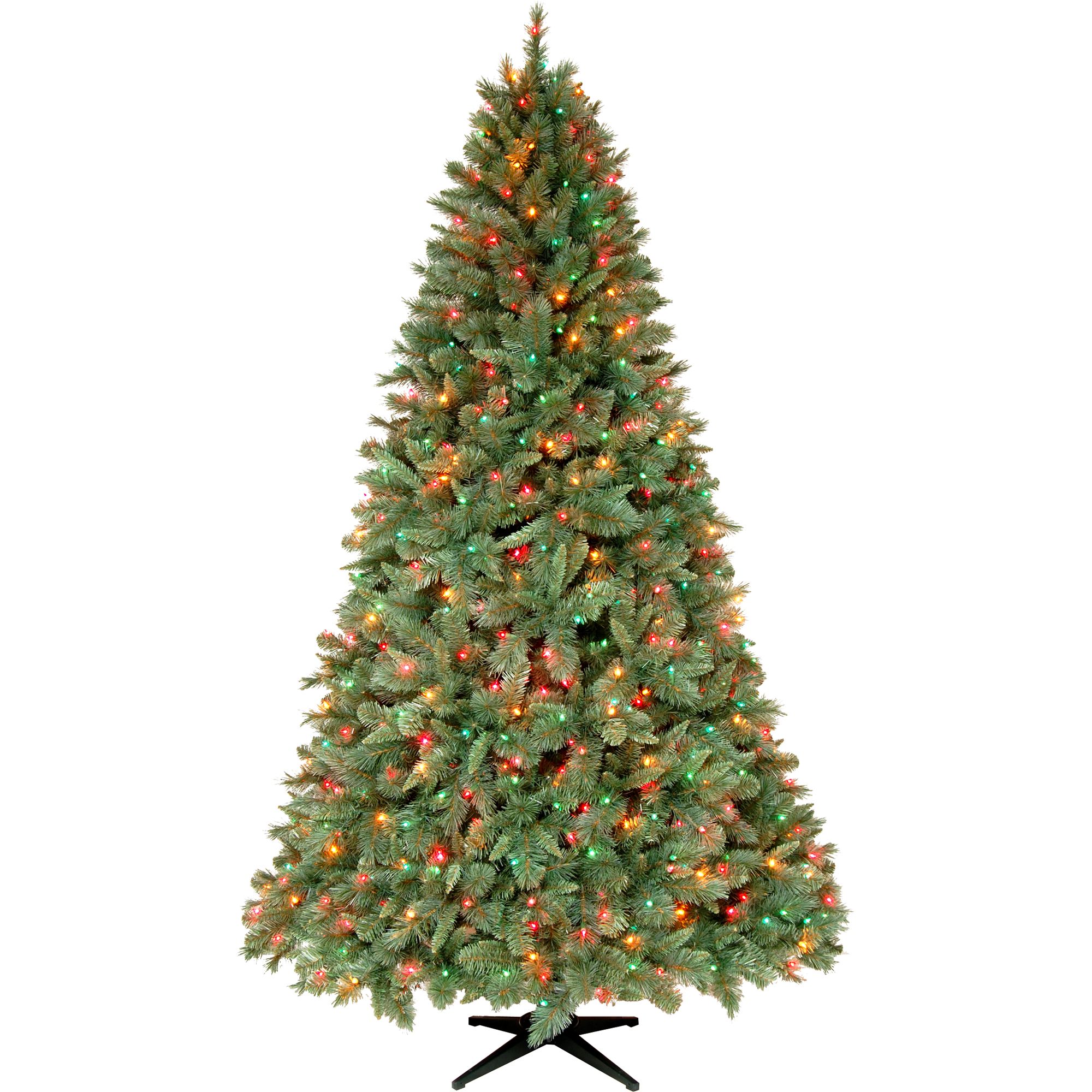 7.5 ft. Wakefield Blue/Green Slim Christmas Tree Multi Lights