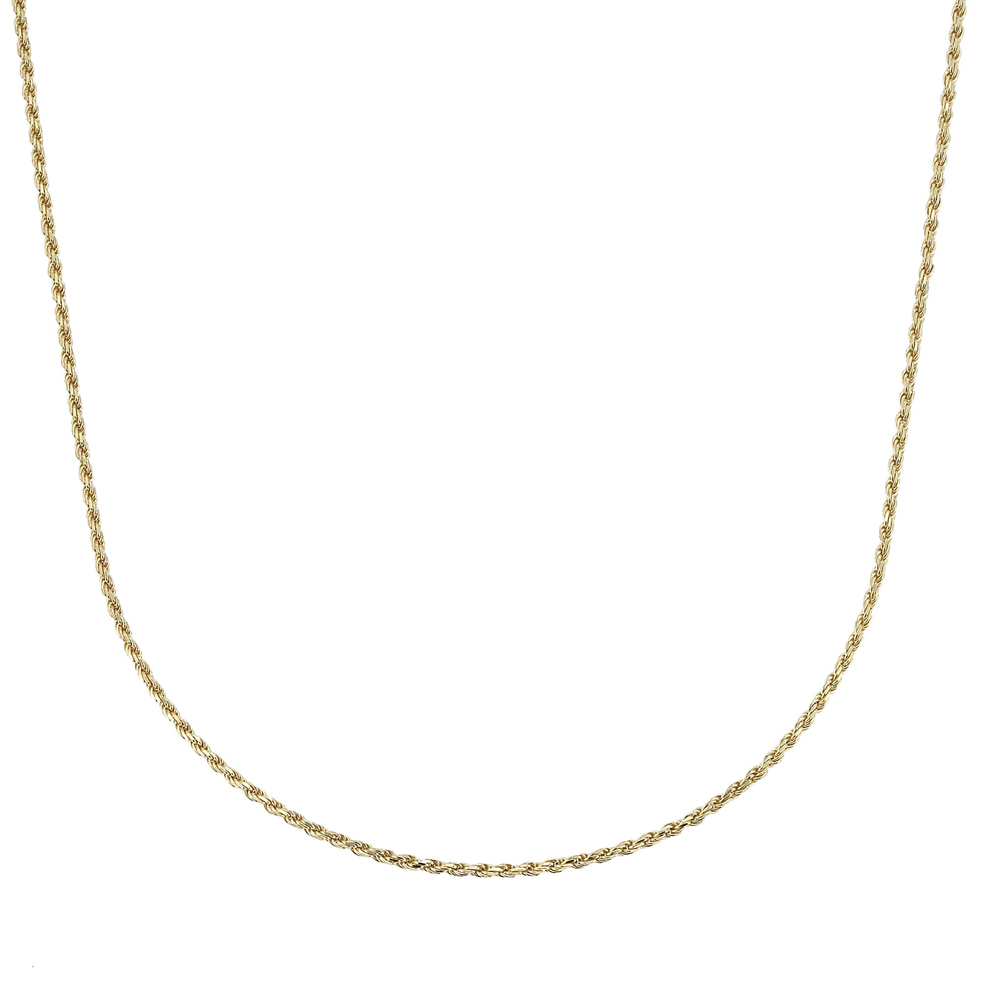 24k Gold over Sterling Silver Diamond-cut Rope Necklace
