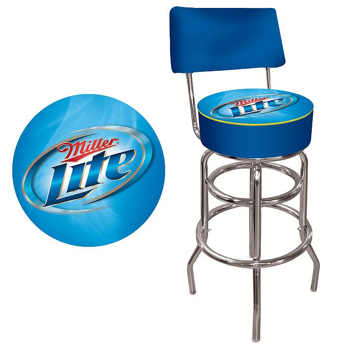 Trademark Miller Lite Padded Bar Stool with Back at Kmart.com