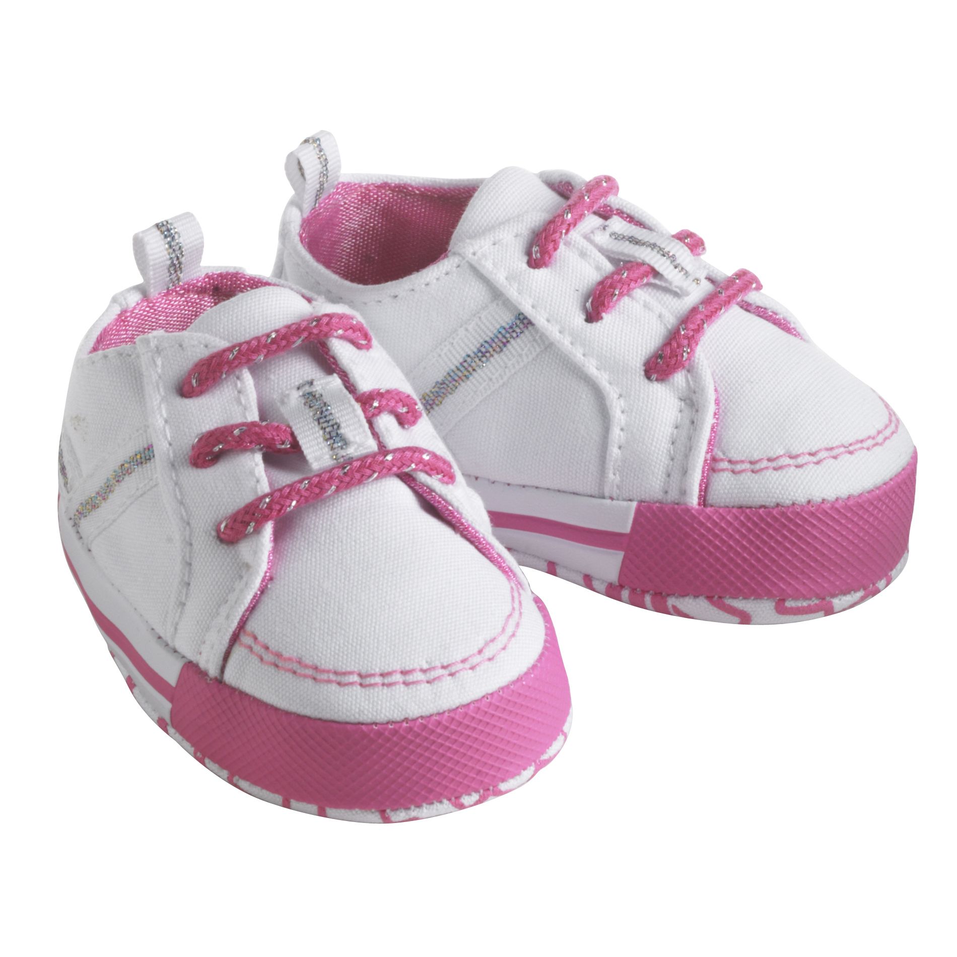 Little Wonders Newborn Girl's Soft Sole Lace-Up Shoes - One Size at Kmart.com