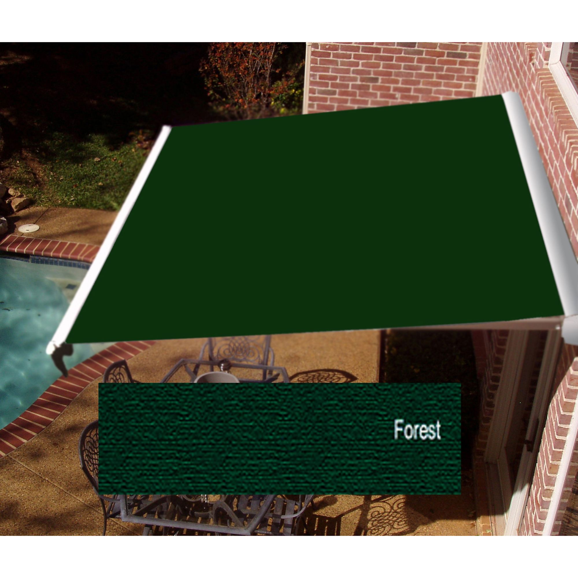 DESTIN&#174; LX Motorized Retractable Awning  with Hood - Forest