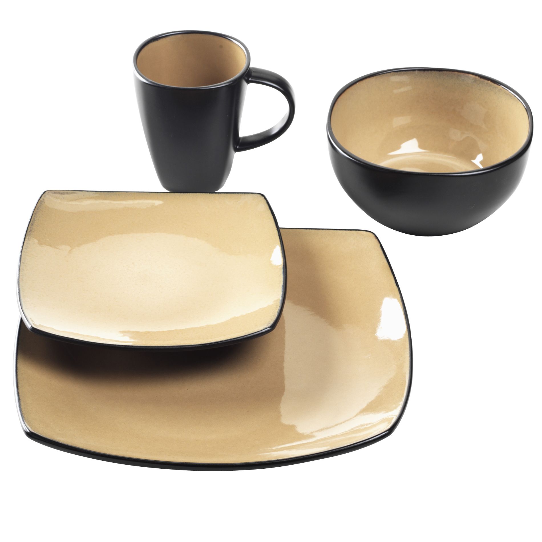Gibson Everyday Taupe Soho Lounge 16 Piece Dinnerware Set at Kmart.com