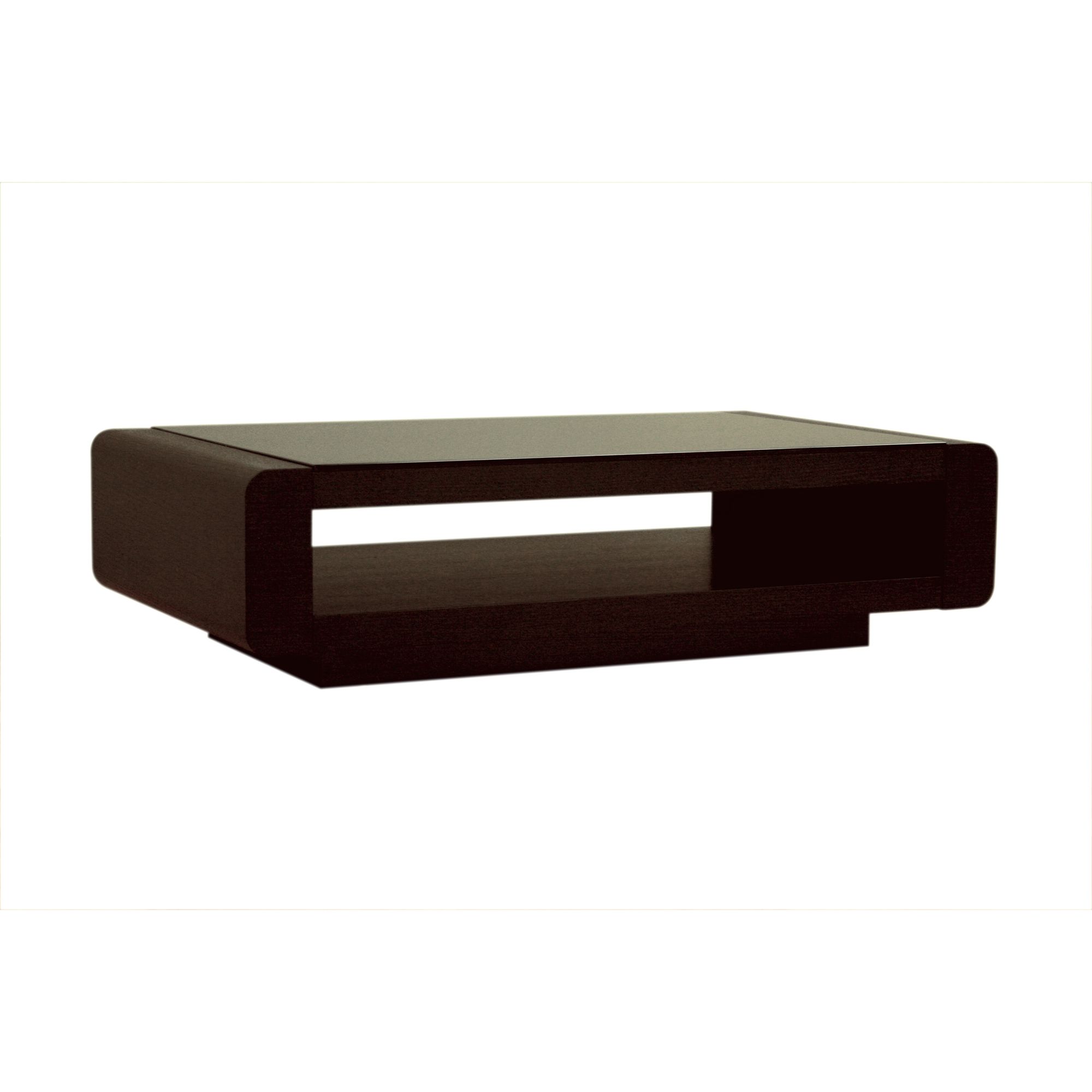 Baxton MDP Glass Top Living Room Coffee Table - Wenge at Kmart.com