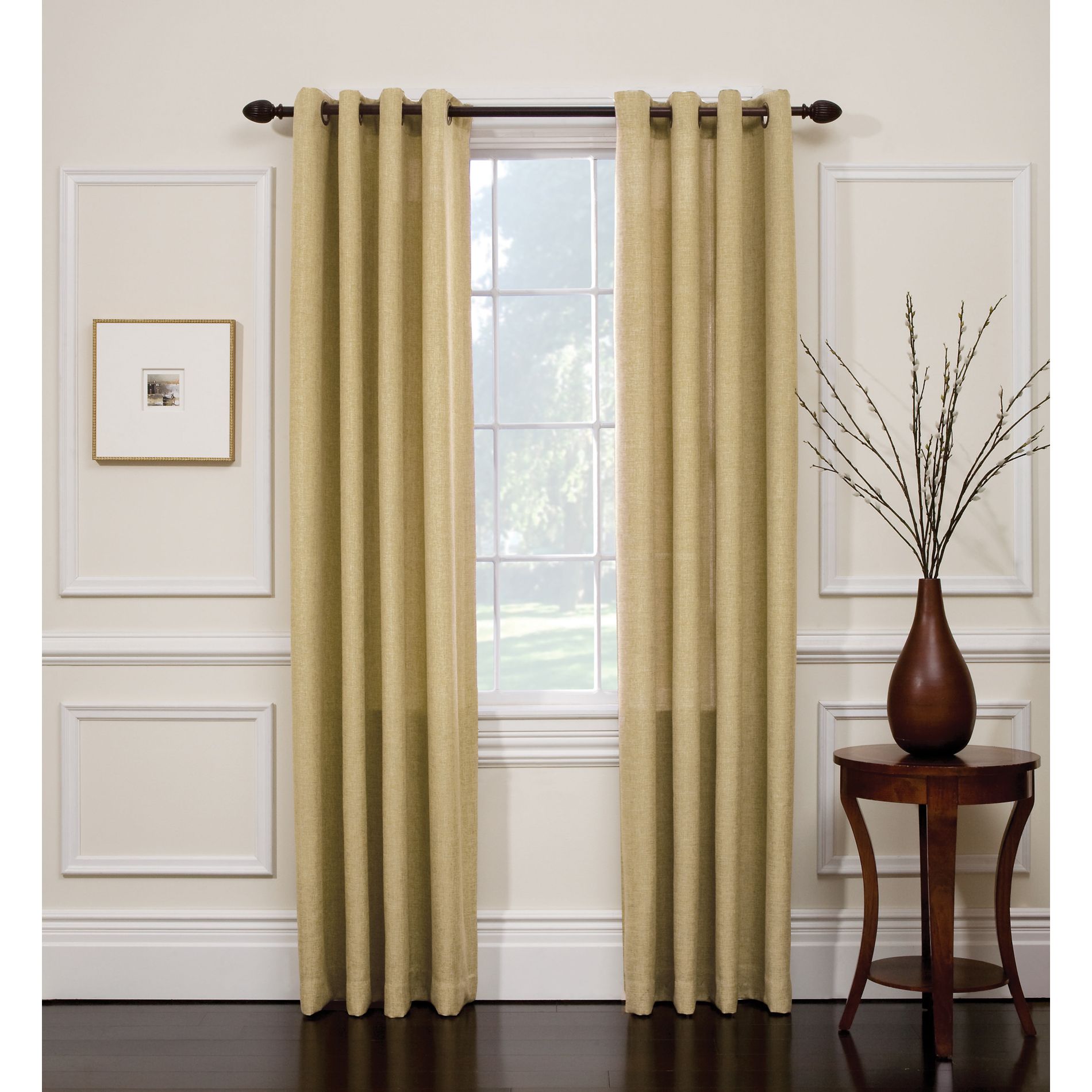 Jaclyn Smith Wheat Hopsack Window Panel with Grommets at Kmart.com