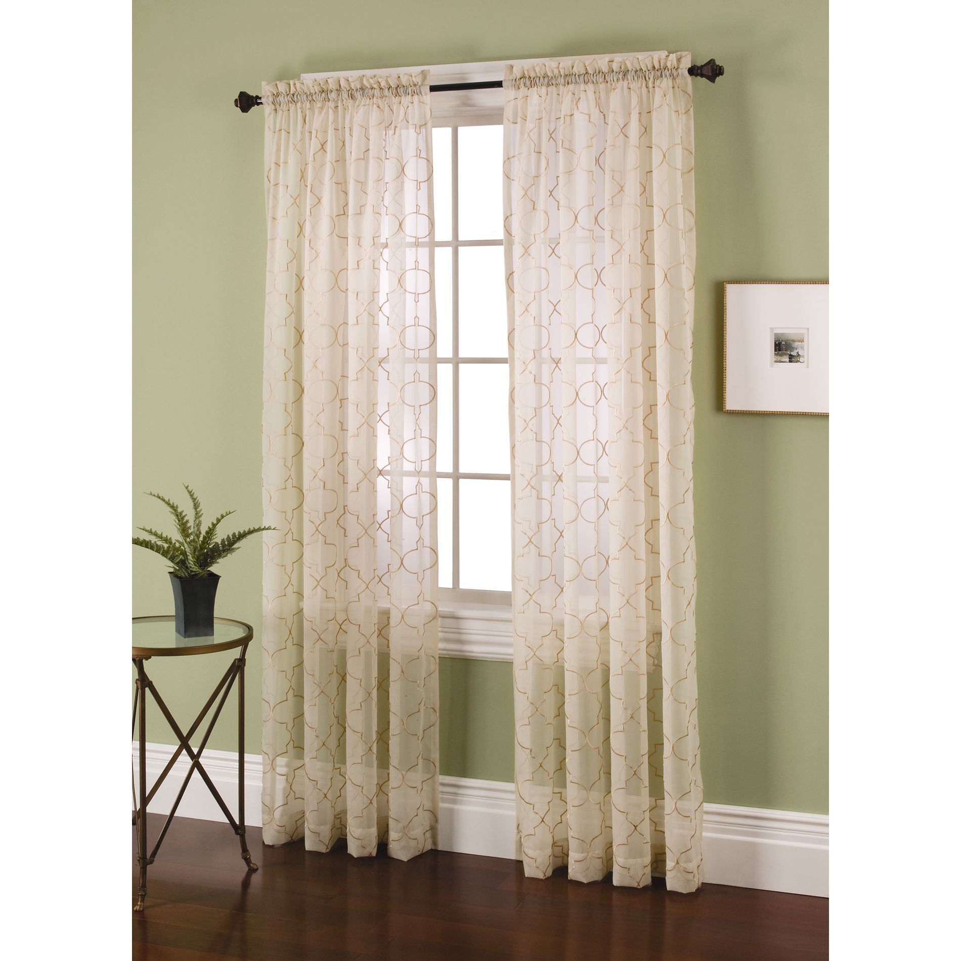 Jaclyn Smith Cote D'or Sheer Panel - Taupe at Kmart.com