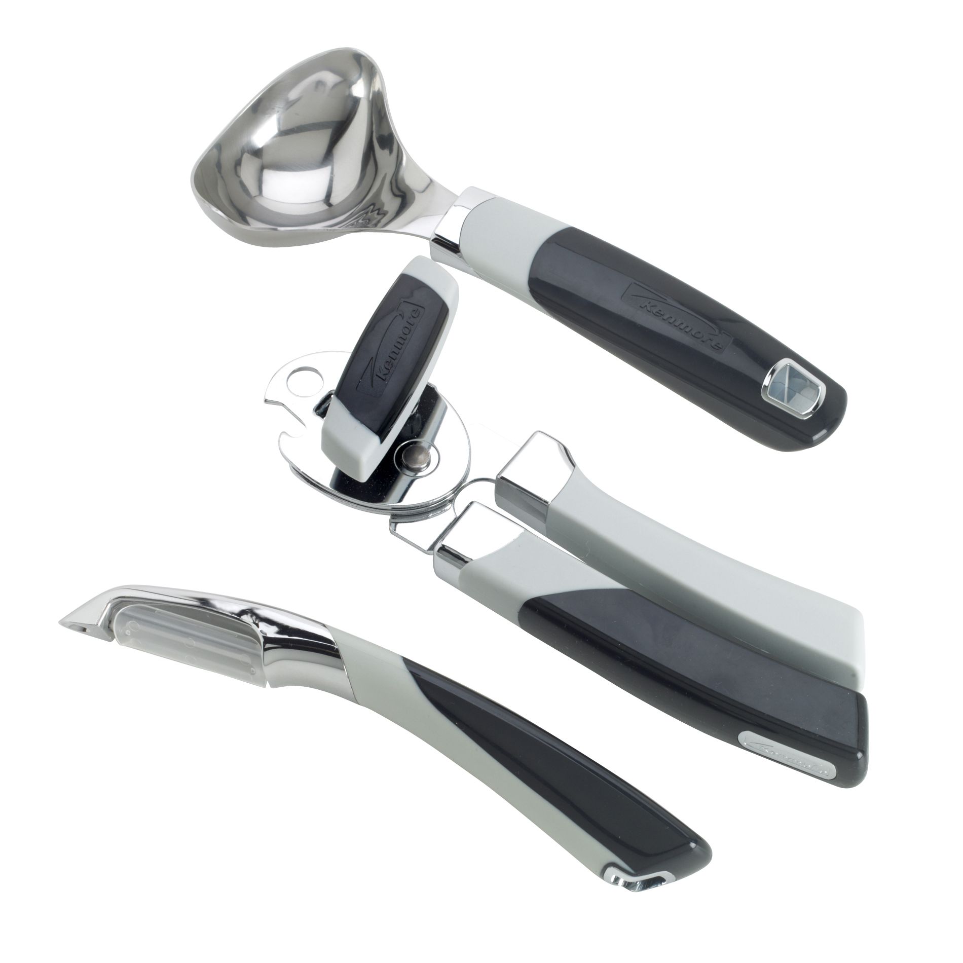 Kenmore 3 Piece Stainless Steel Gadget Set - Peeler Ice Cream Scoop and Can Opener at Kmart.com