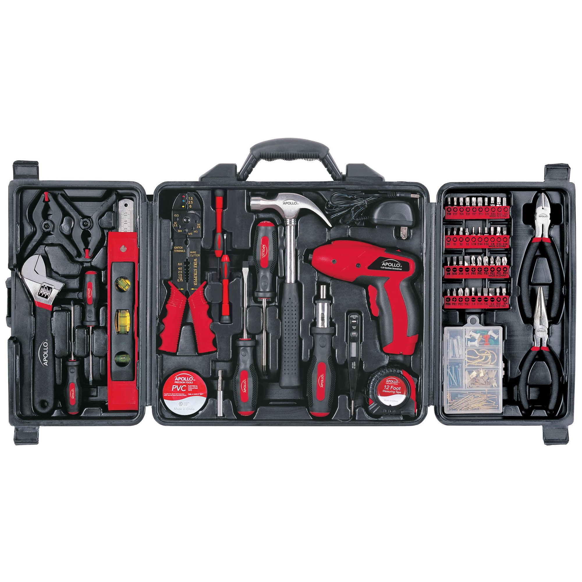 Apollo 162 pc DIY Tool Kit with 4.8V Rechargeable Cordless Screwdriver at Sears.com