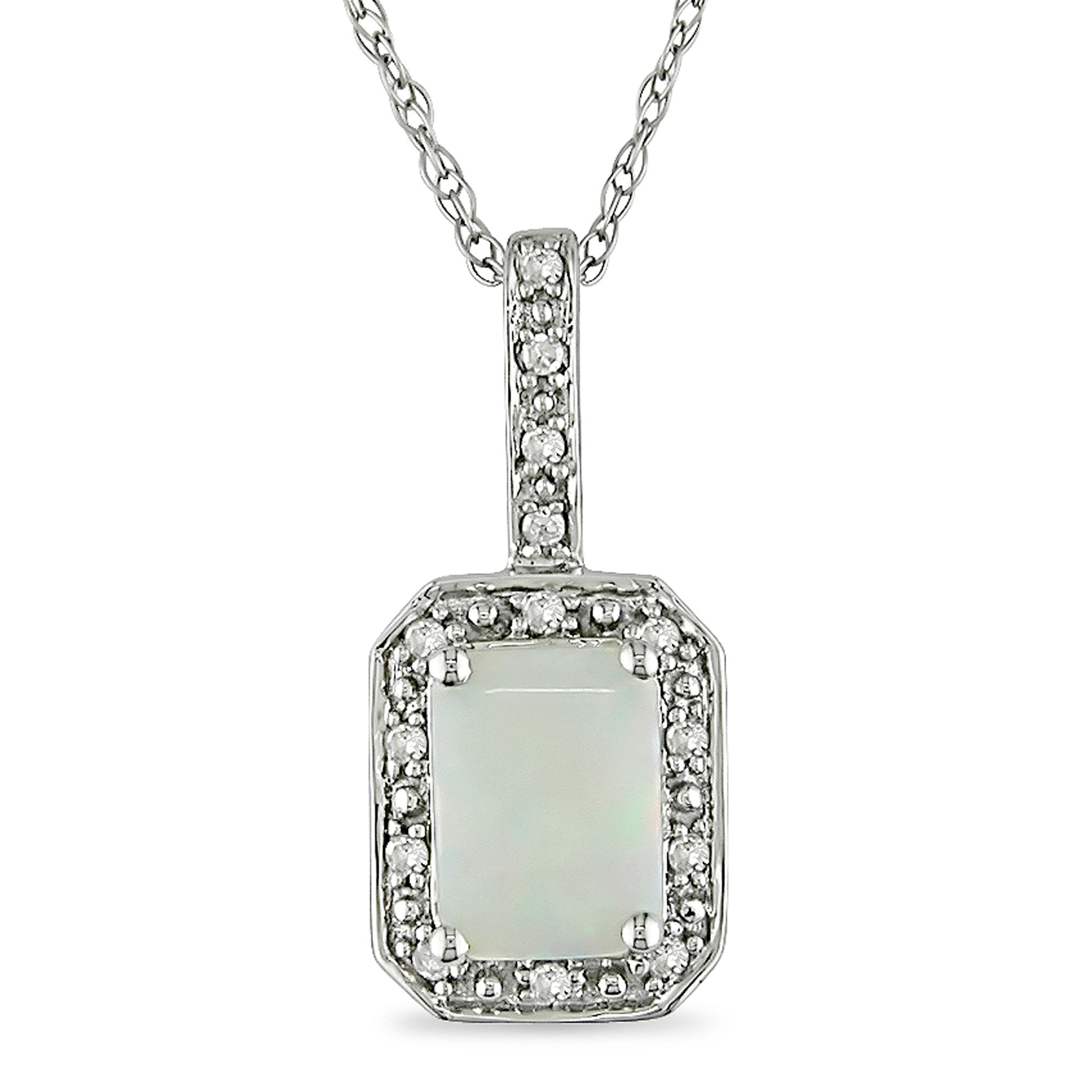 Opal and Diamond Accent Pendant in 10k Gold at Kmart.com